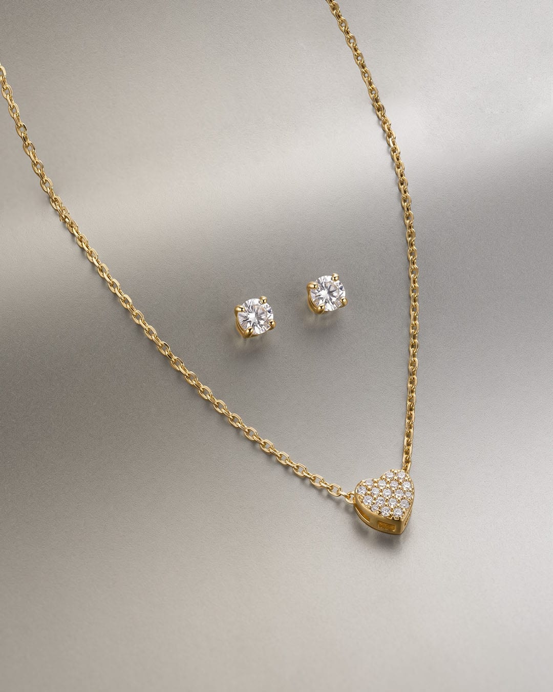 Collar Corazón Pavé - imagen 1