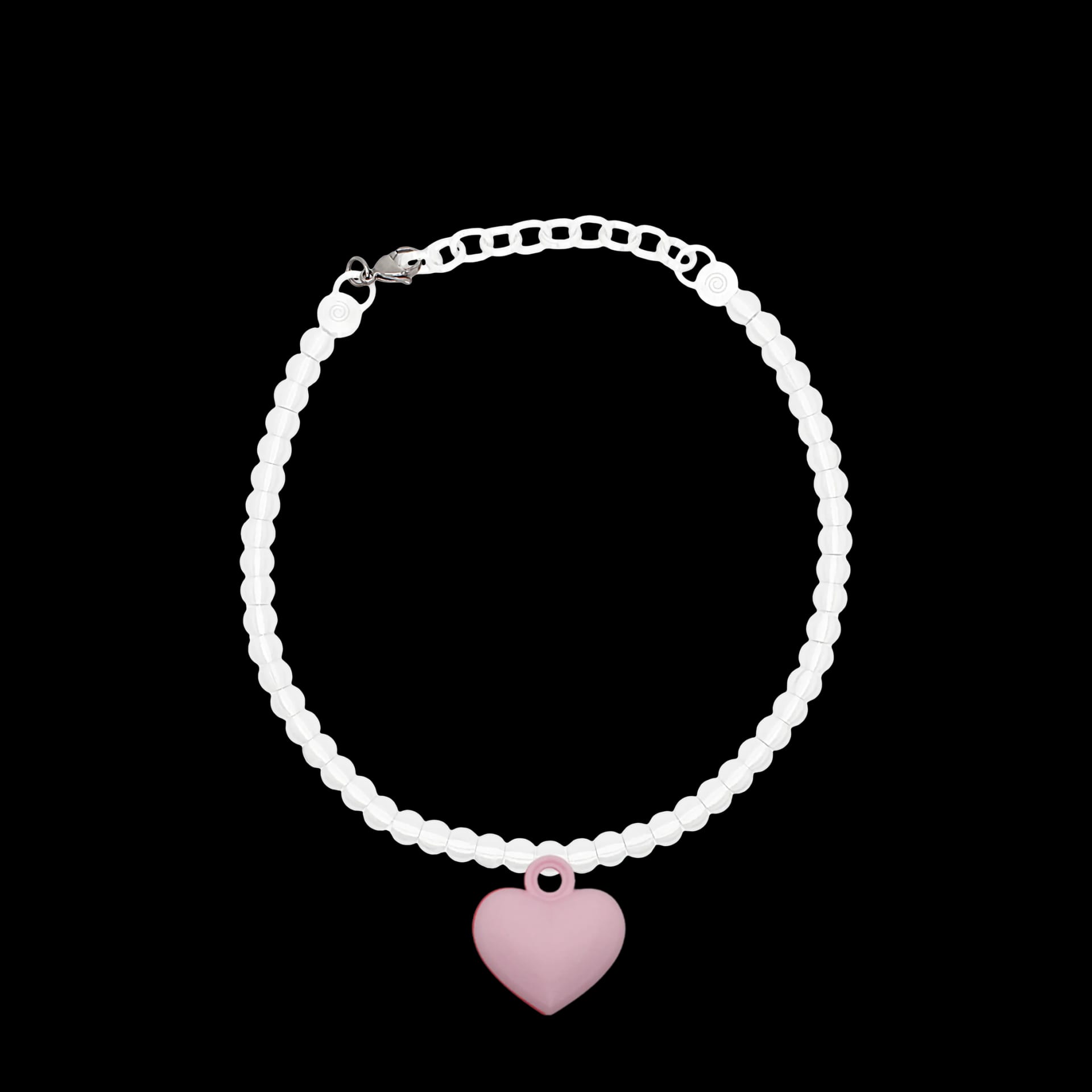 COLLAR CON CADENA DE PERLAS Y DIJE DE RELICARIO - imagen 1