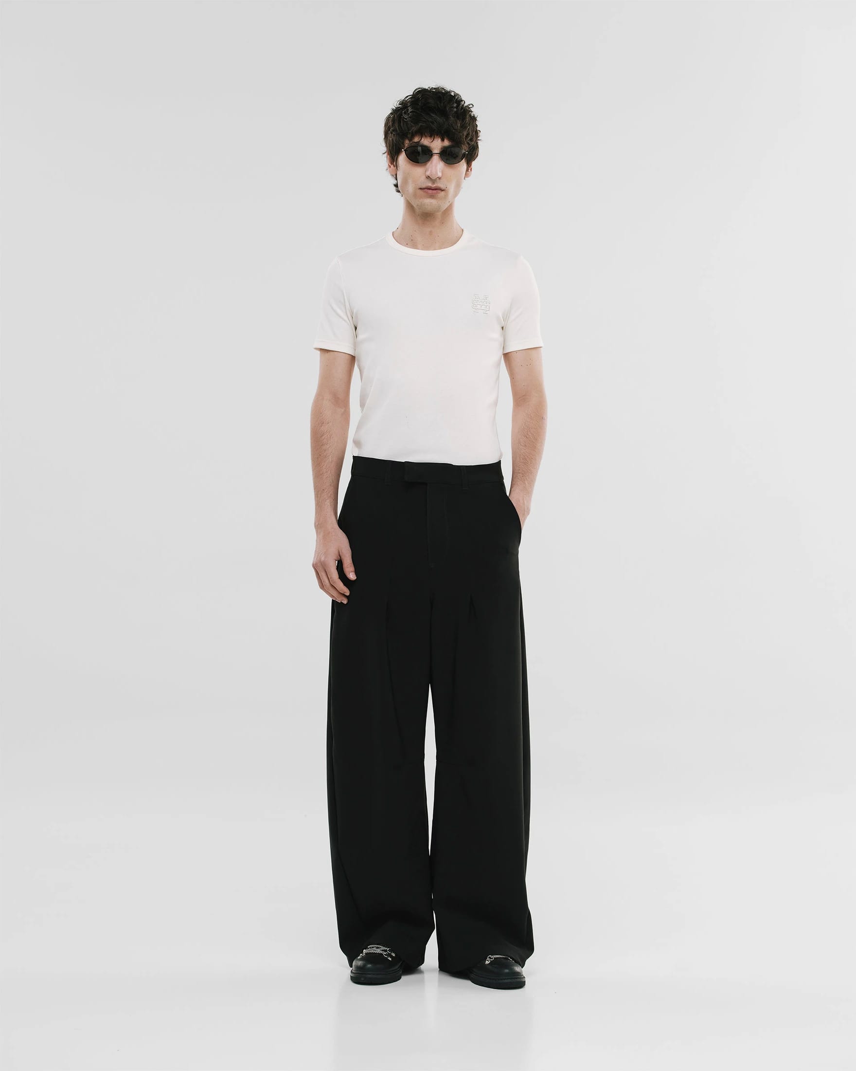 Barrel Fit Trousers - Negro - imagen 2