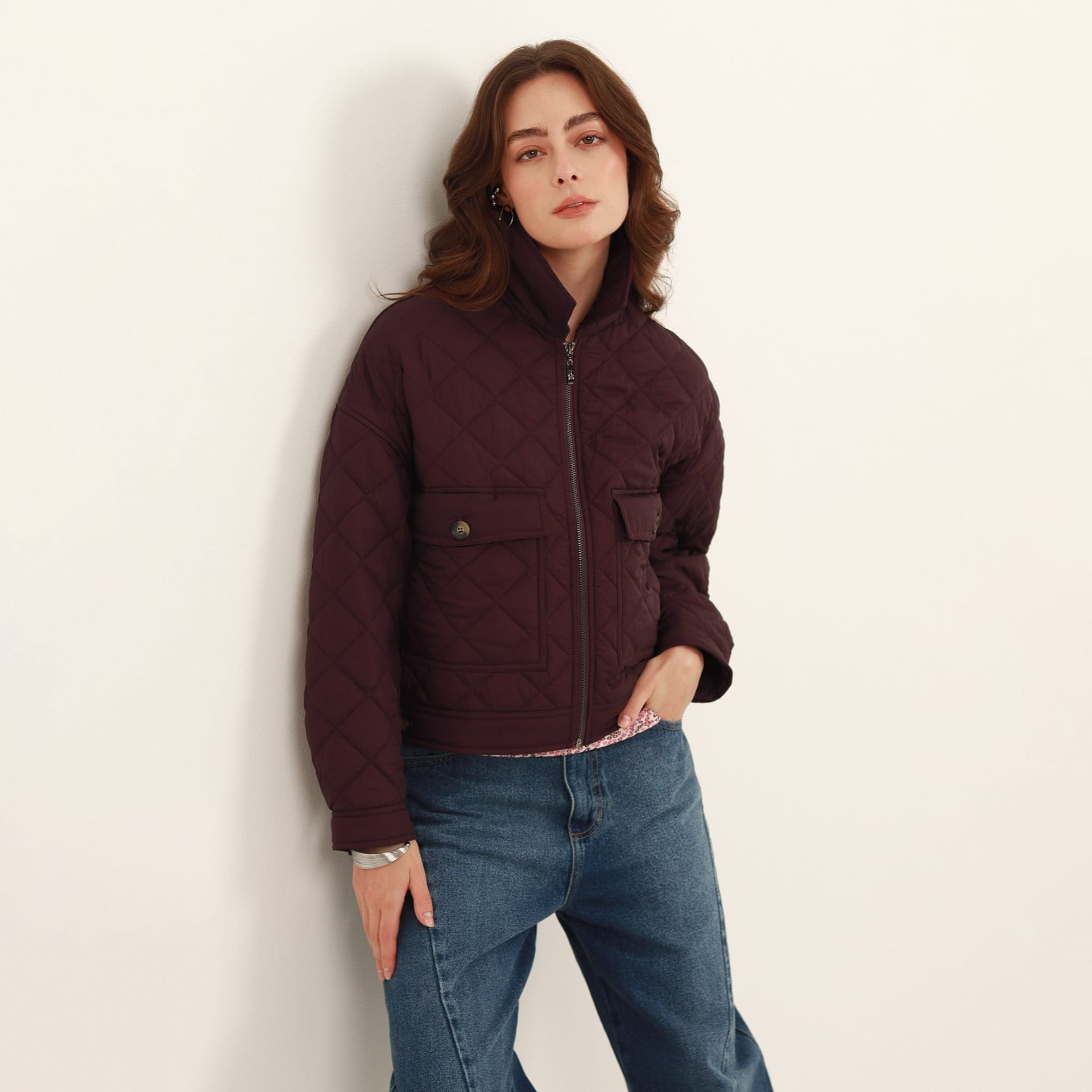 Chaqueta acolchada crop - imagen 2