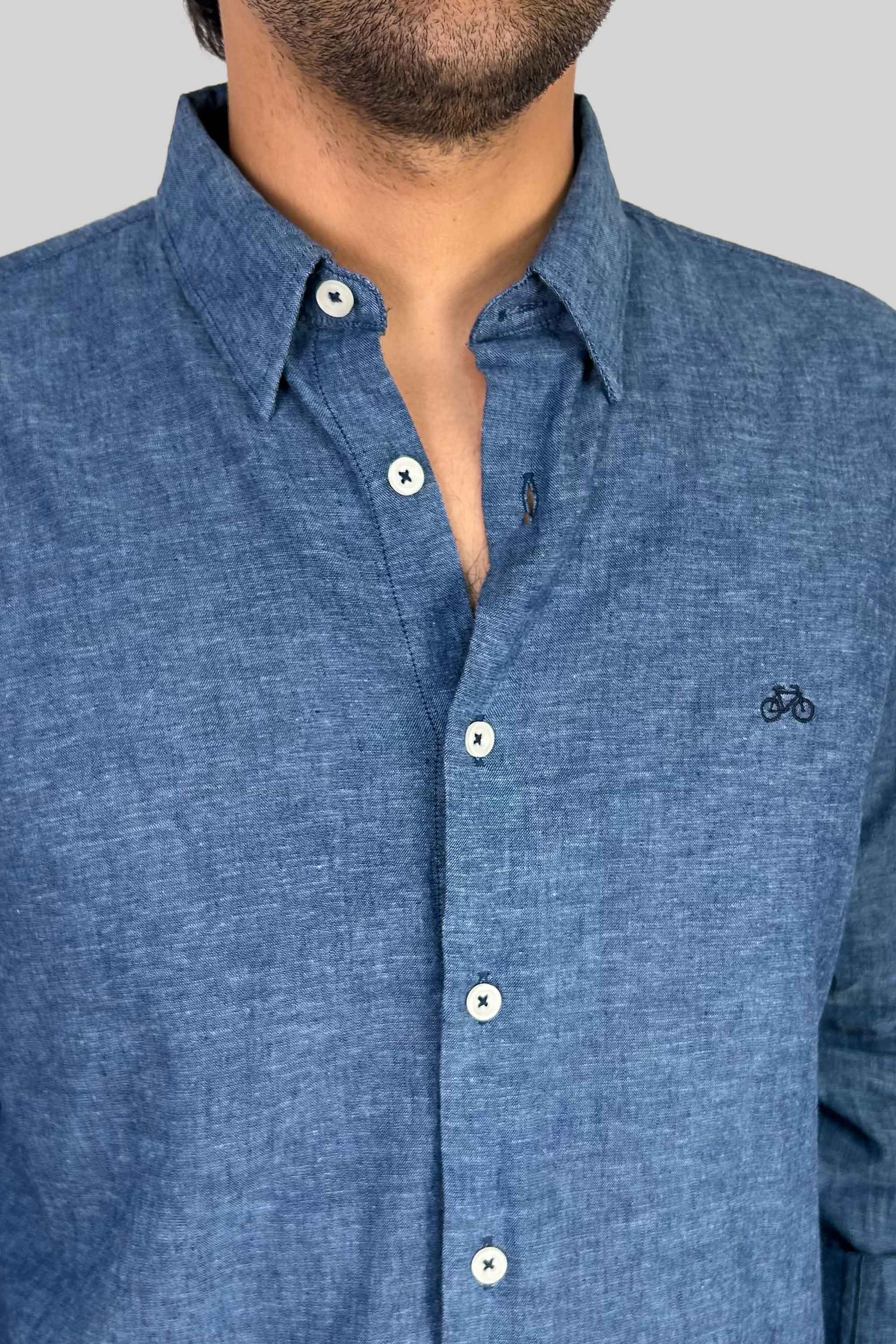 CAMISA LINO COBALTO - imagen 2