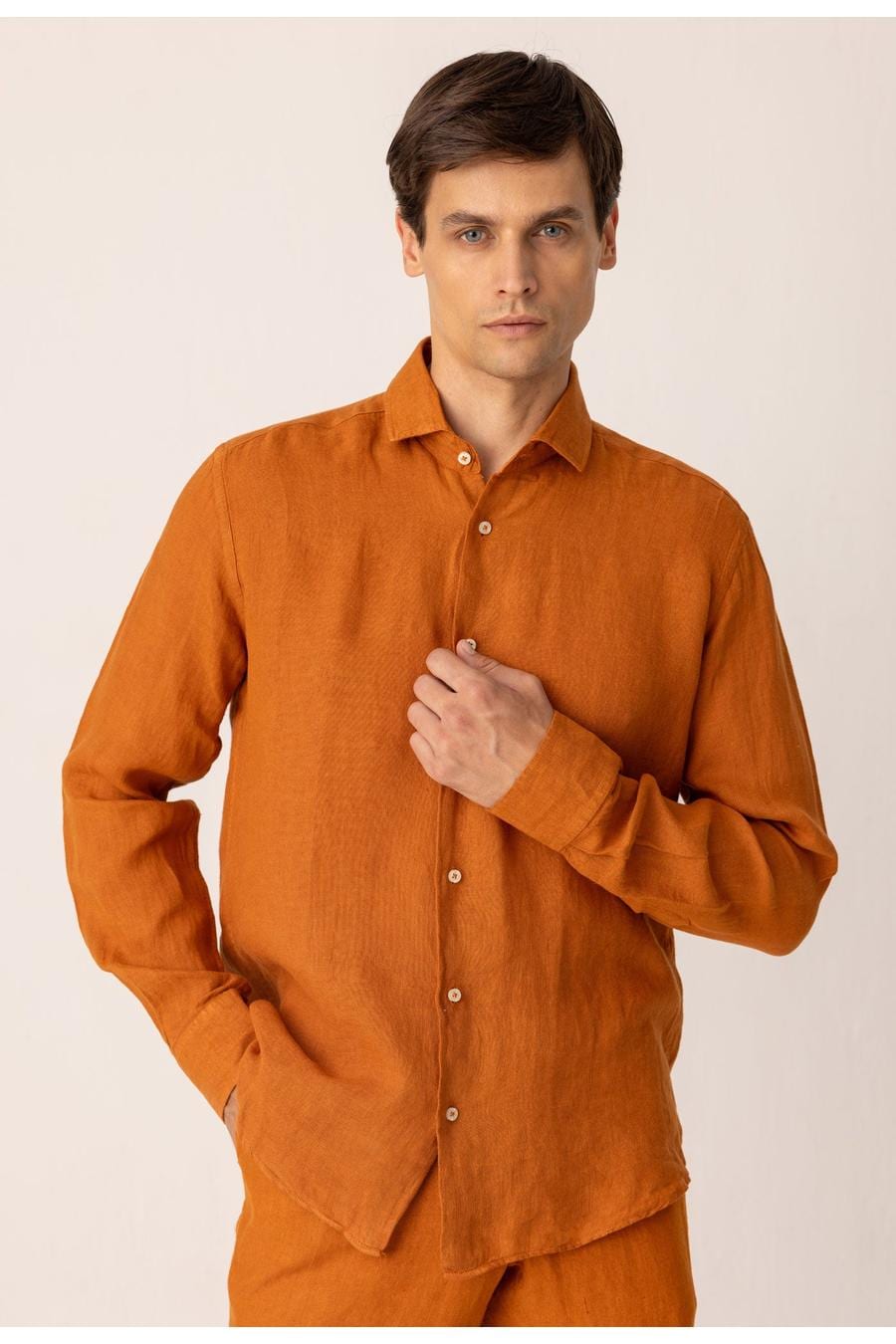 Men's linen pants honey basic - imagen 5