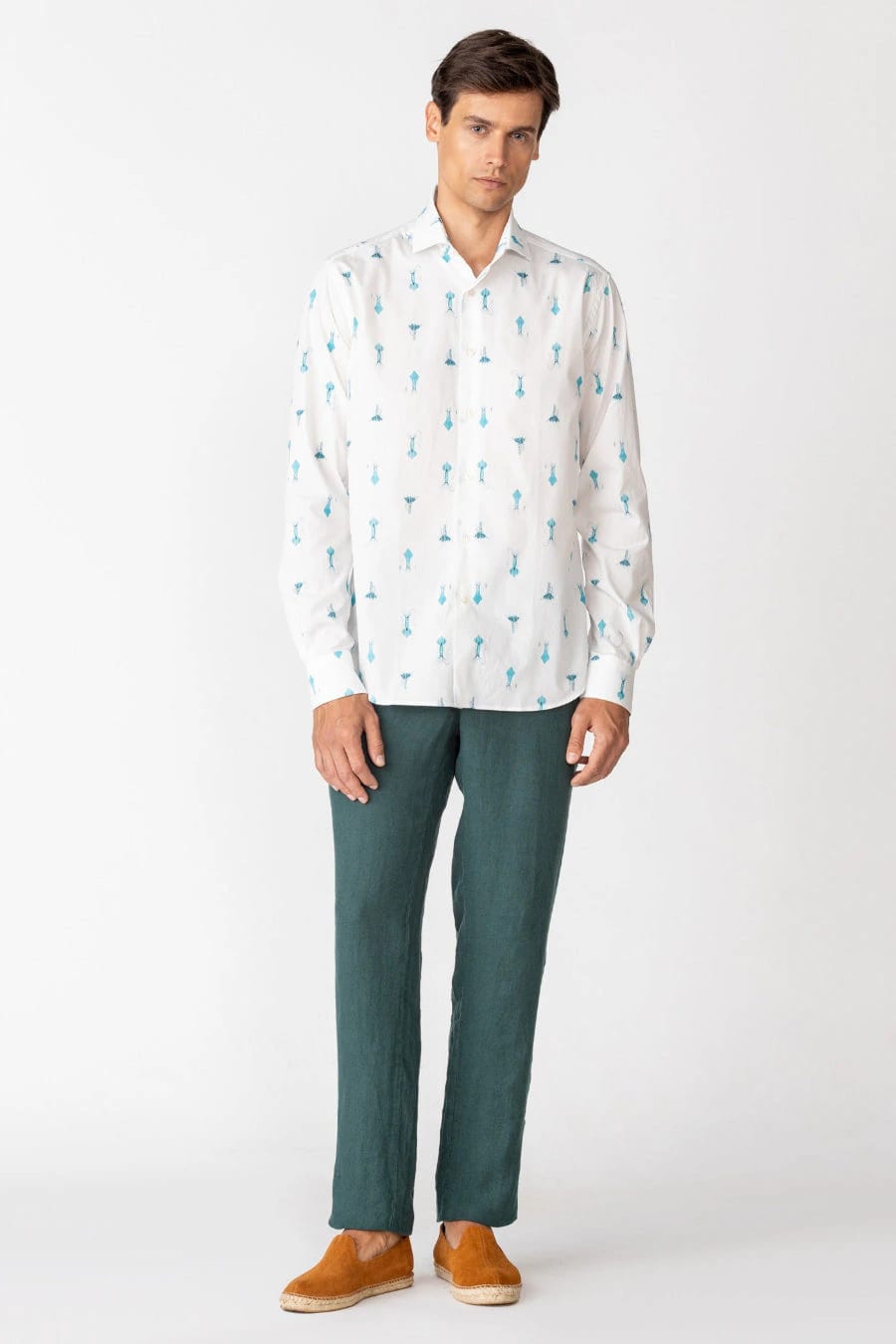 Men's cotton shirt white epiro - imagen 1