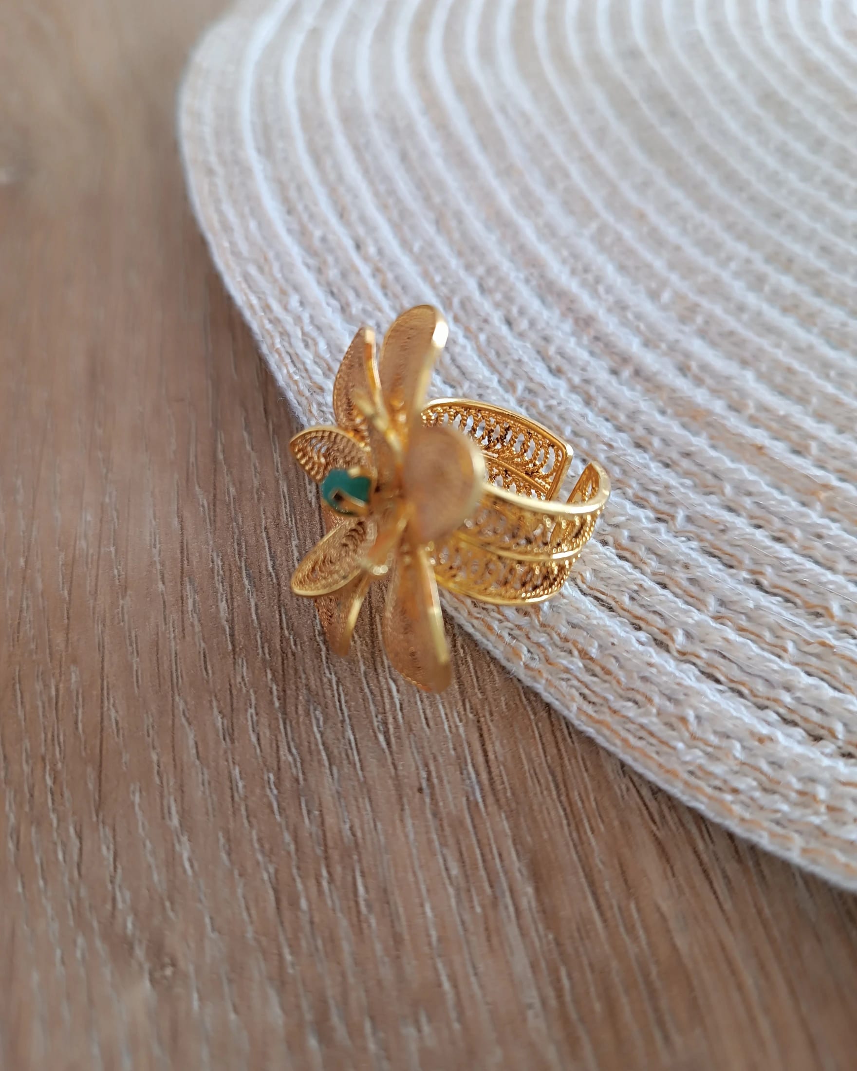 Anillo maxi en filigrana con esmeralda Belen - imagen 6