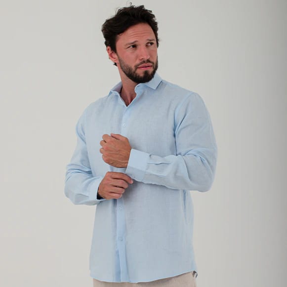 CAMISA ML 100% LINO HOMBRE - imagen 3