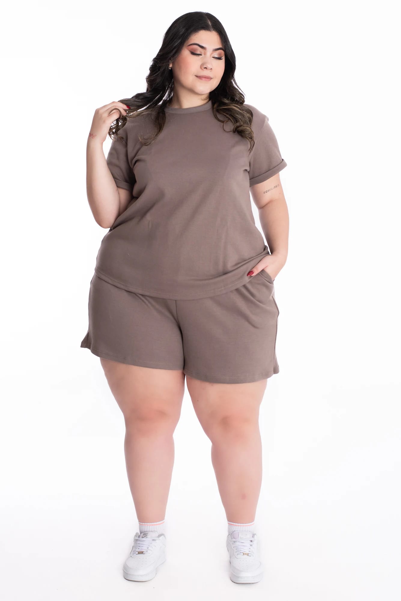 Short Lorena Cocoa Tela Premium - imagen 3