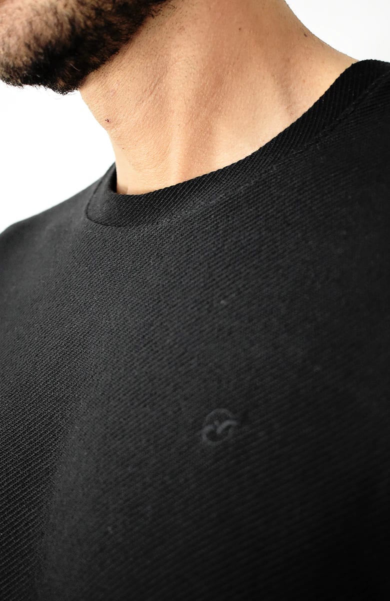 Camiseta texturizada Negra para Hombre - imagen 3