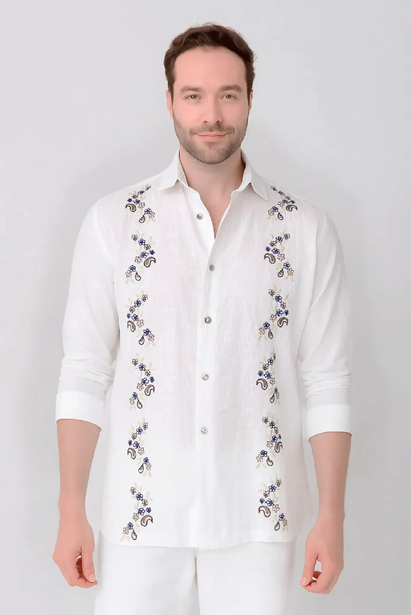 Guayabera JS ml bordada - imagen 1