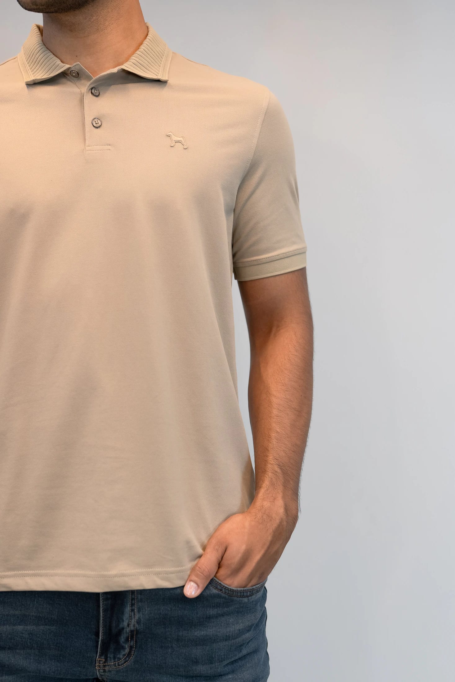 Polo Fashion Capuccino/Detalle Cuello - imagen 3