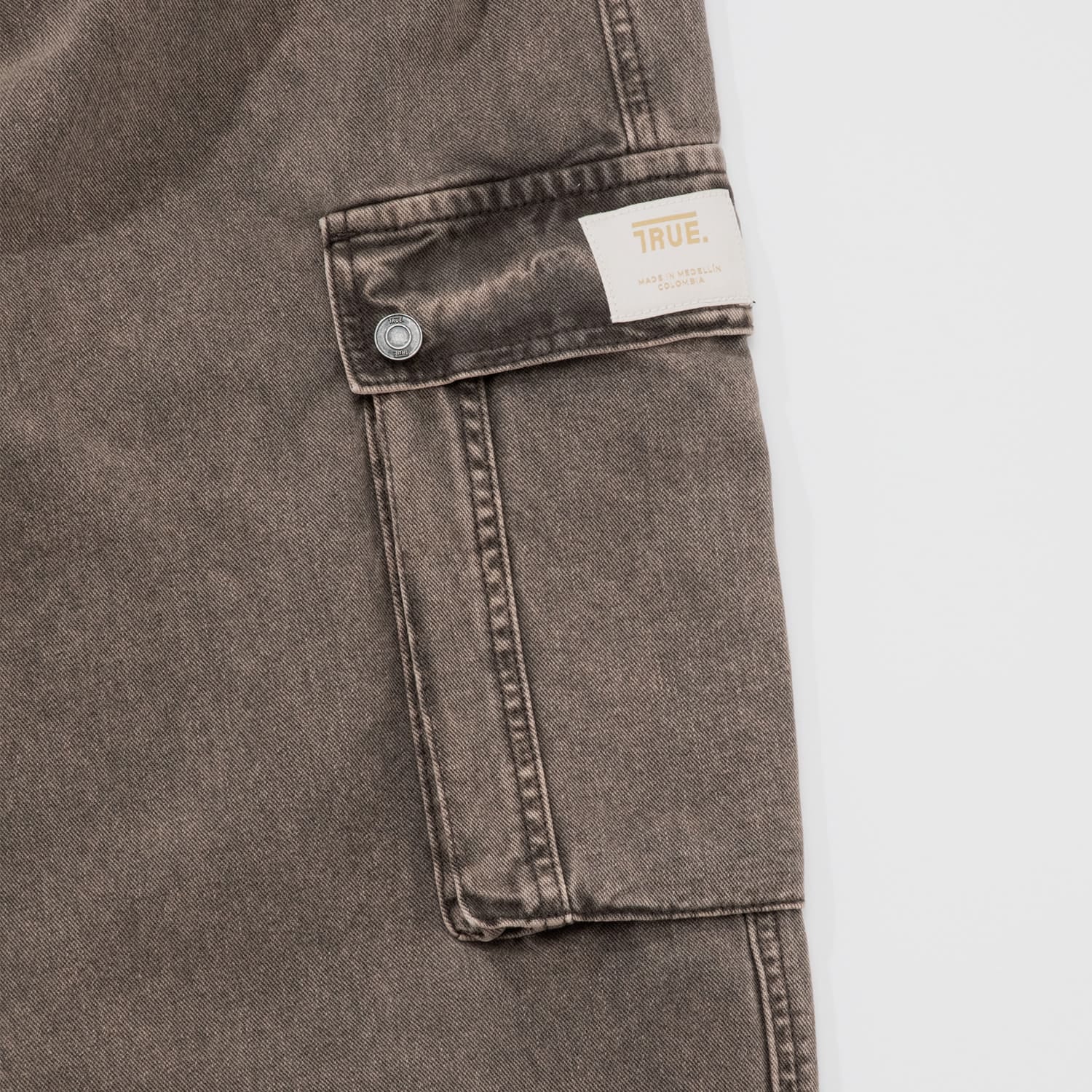 Cargo Multi-Pocket Pants - Washed Dark Brown - imagen 4