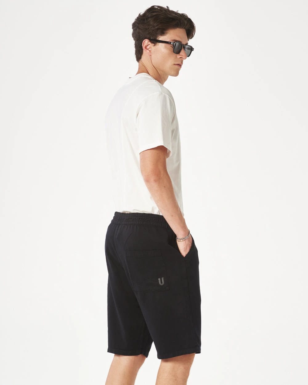 BLACK STATIONARY SHORTS - imagen 7