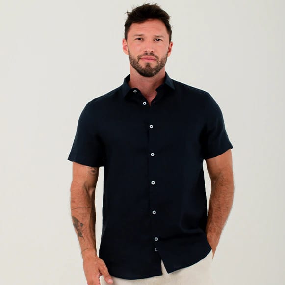 CAMISA MC 100% LINO HOMBRE - imagen 8