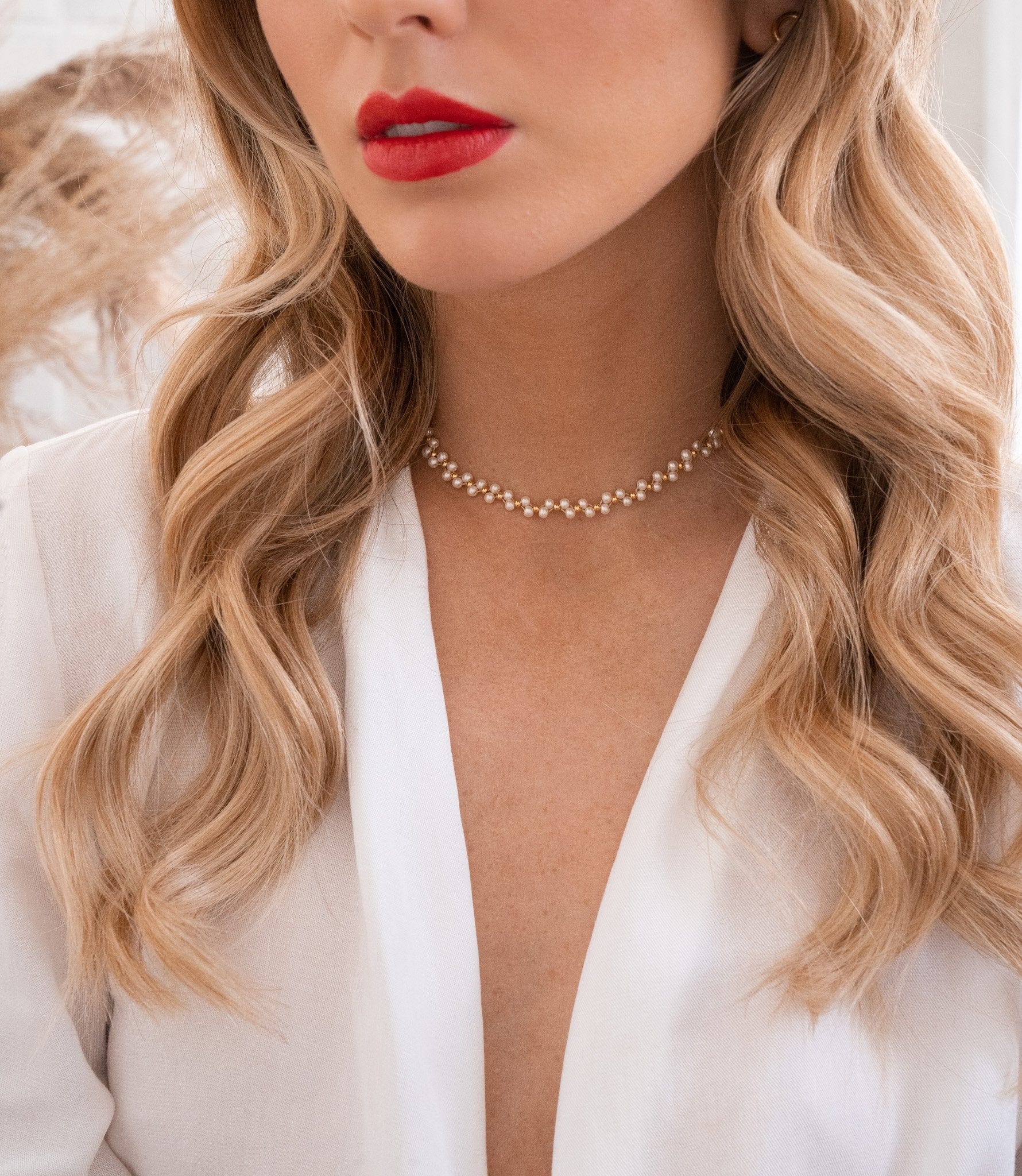 Choker Tejido Perlitas - imagen 5