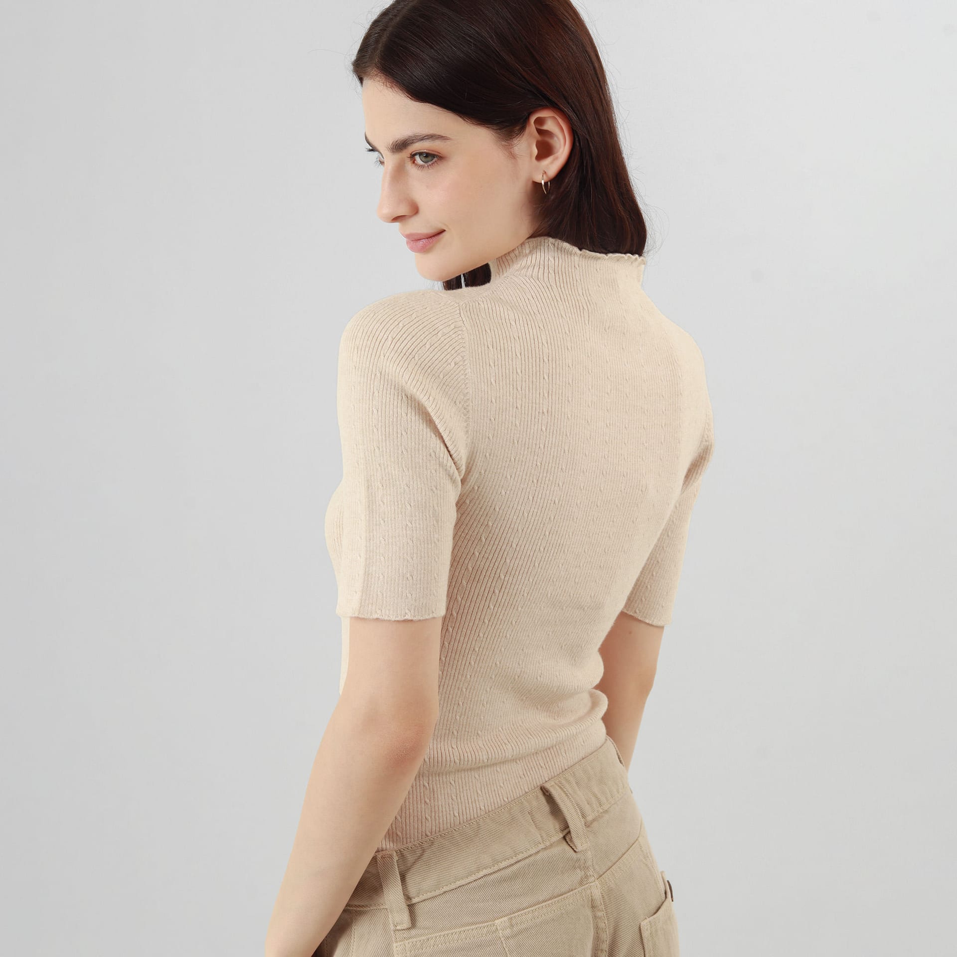 Sweater canale cuello alto manga corta - imagen 10