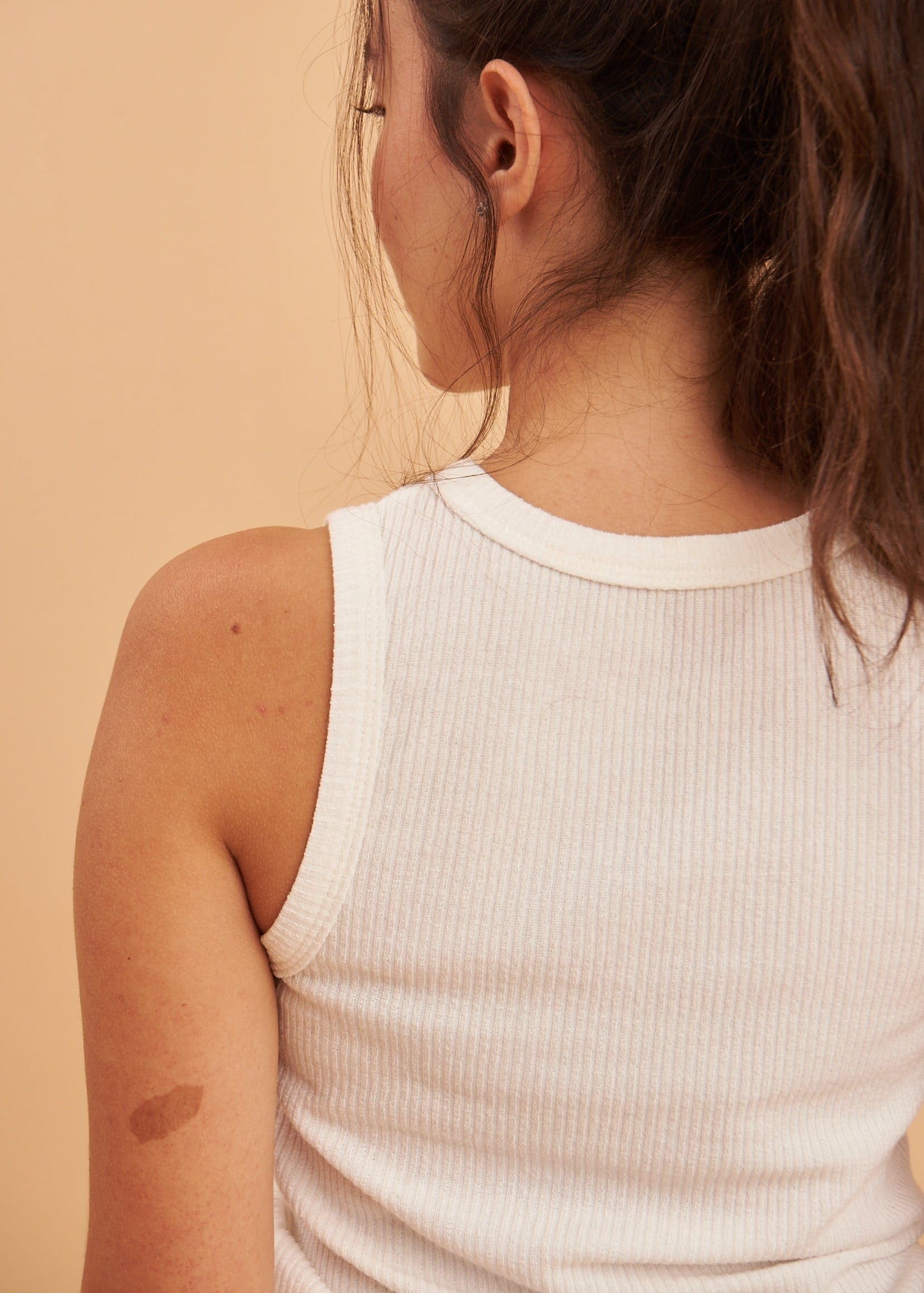 Tank Top en Rib Lanilla - imagen 4