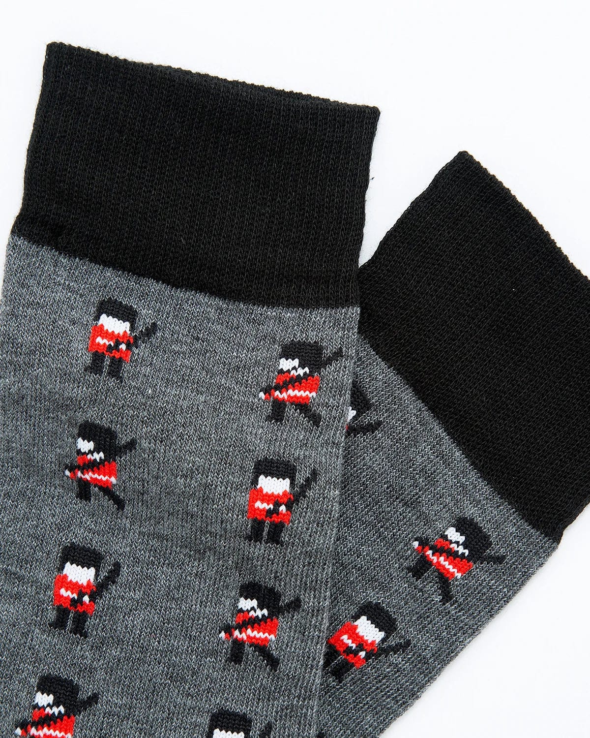 Medias Algodón Estampado Soldados Ingleses - Fondo Gris - imagen 3