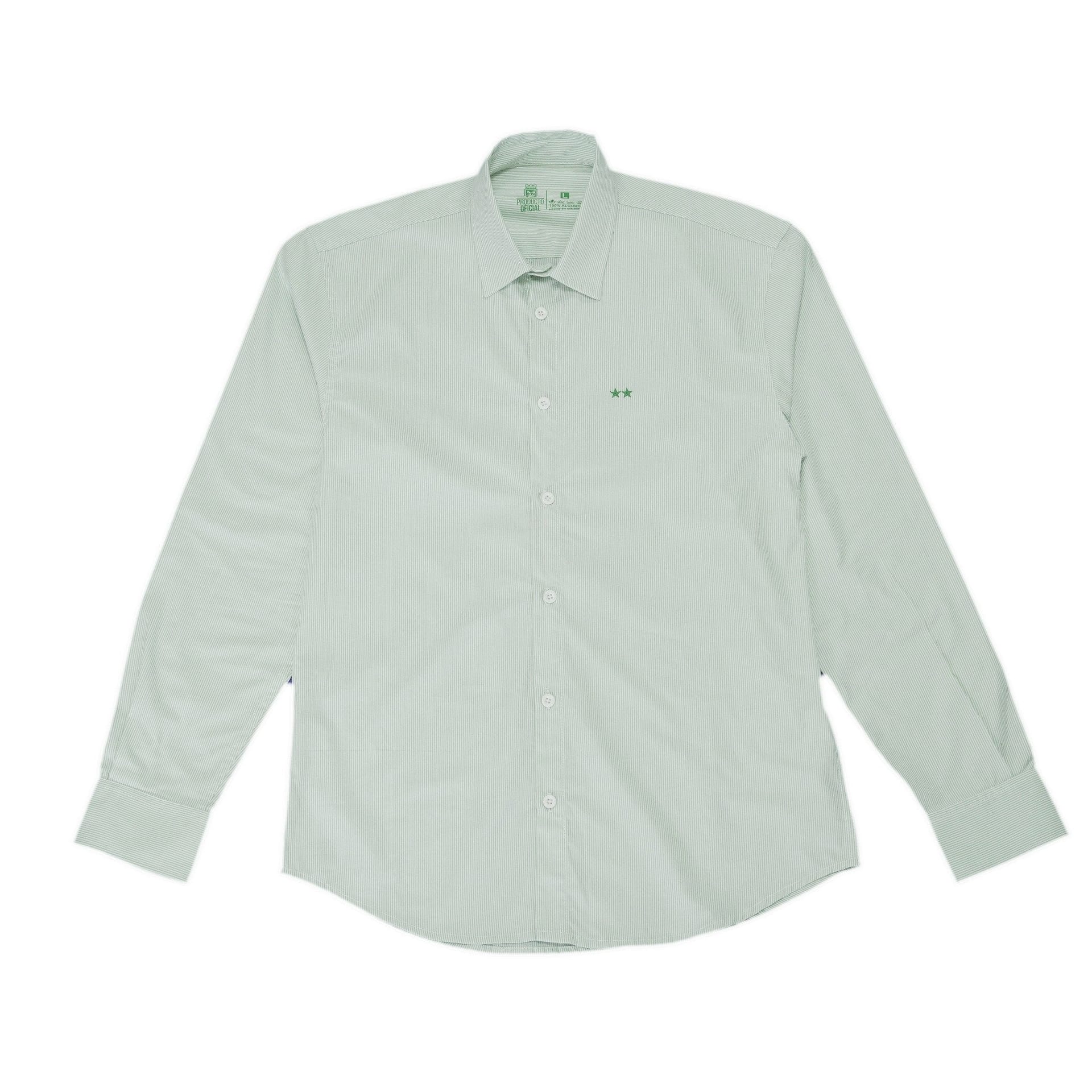 CAMISA RAYAS VERDES ESTRELLAS HOMBRE - imagen 1