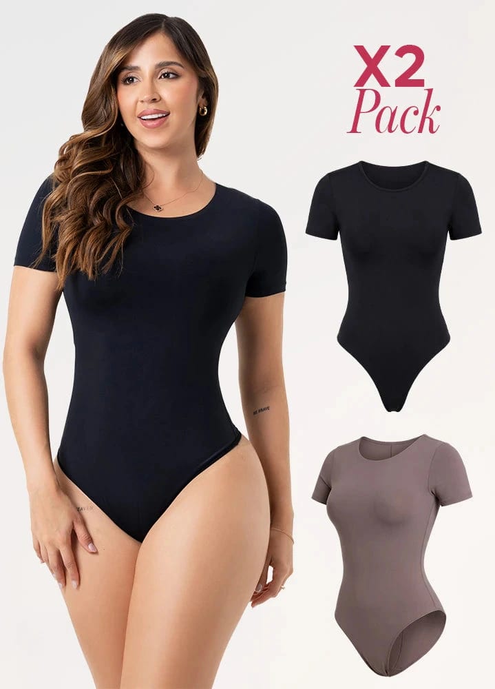 2 Pack Body Manga Corta: Sin Costuras y Elegancia | Salome 5007 | Ant 01L5 - imagen 2