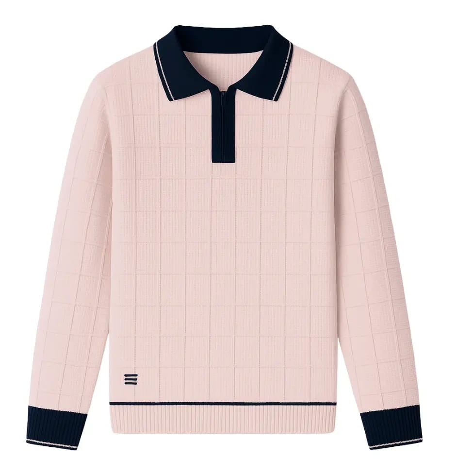 Polo Long Sleeves Tejida - Rosa Cipria - NUOVO - imagen 2