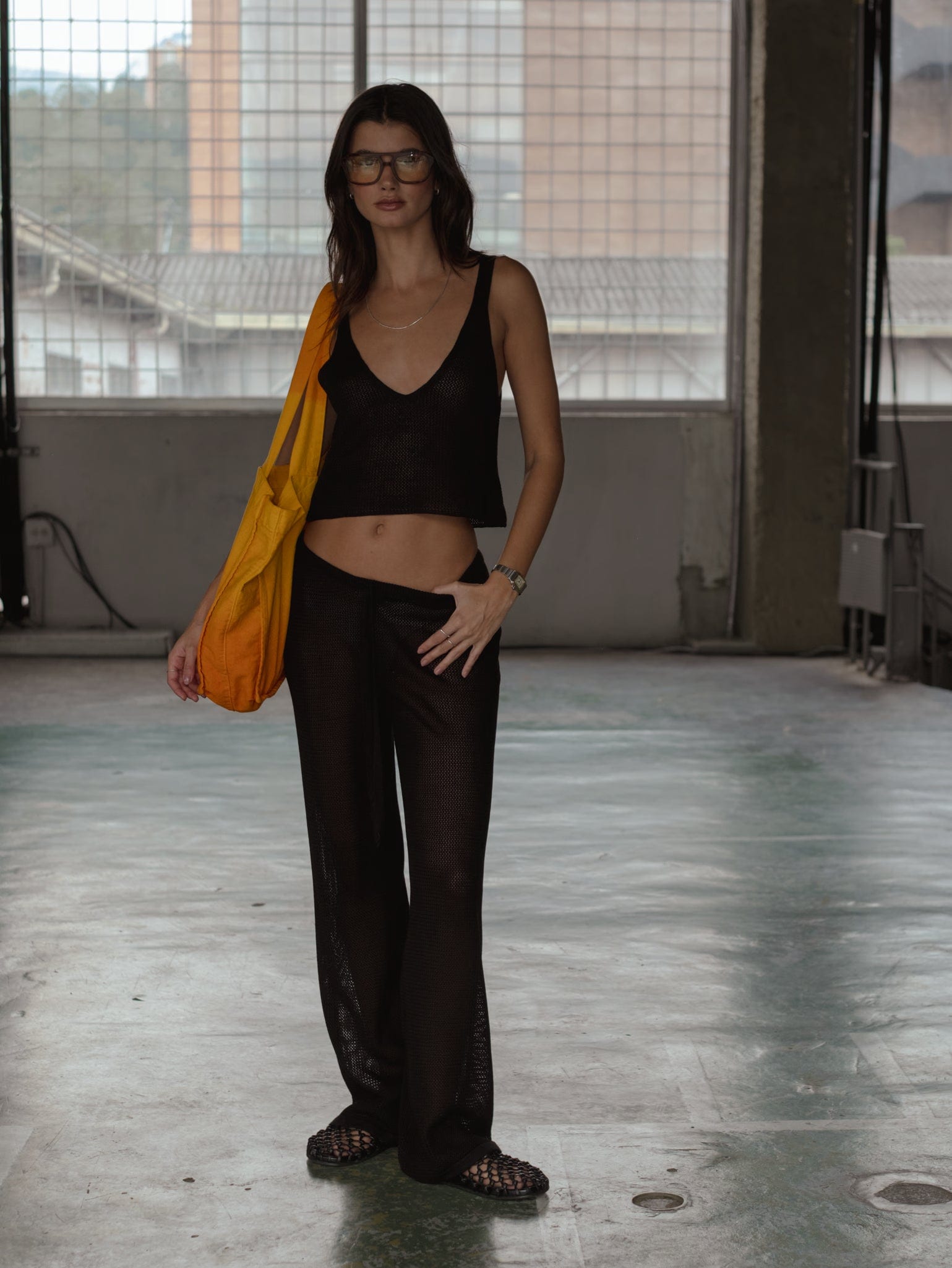 CLASSIC KNIT PANT - BLACK - imagen 2