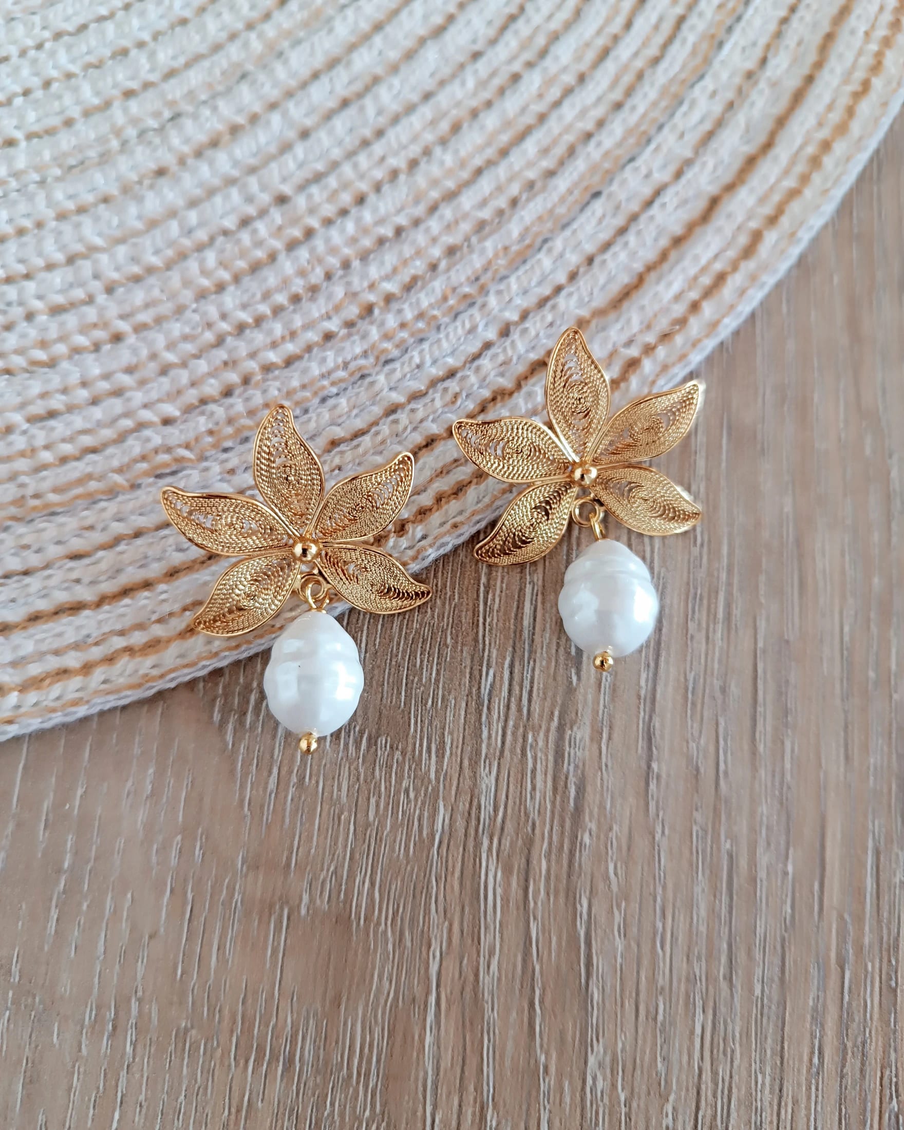 Aretes filigrana  con perla Gadea - imagen 7