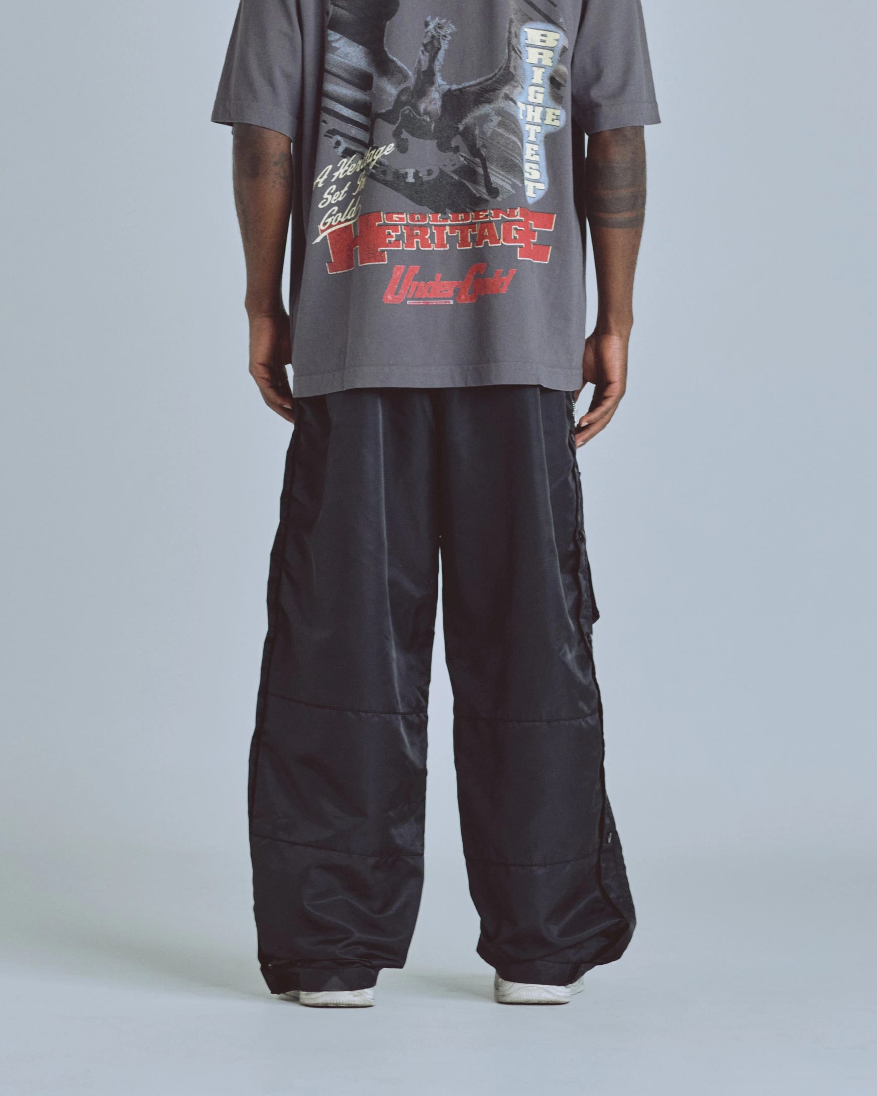 Basics Side Buttons Cargo Pants Black - imagen 7