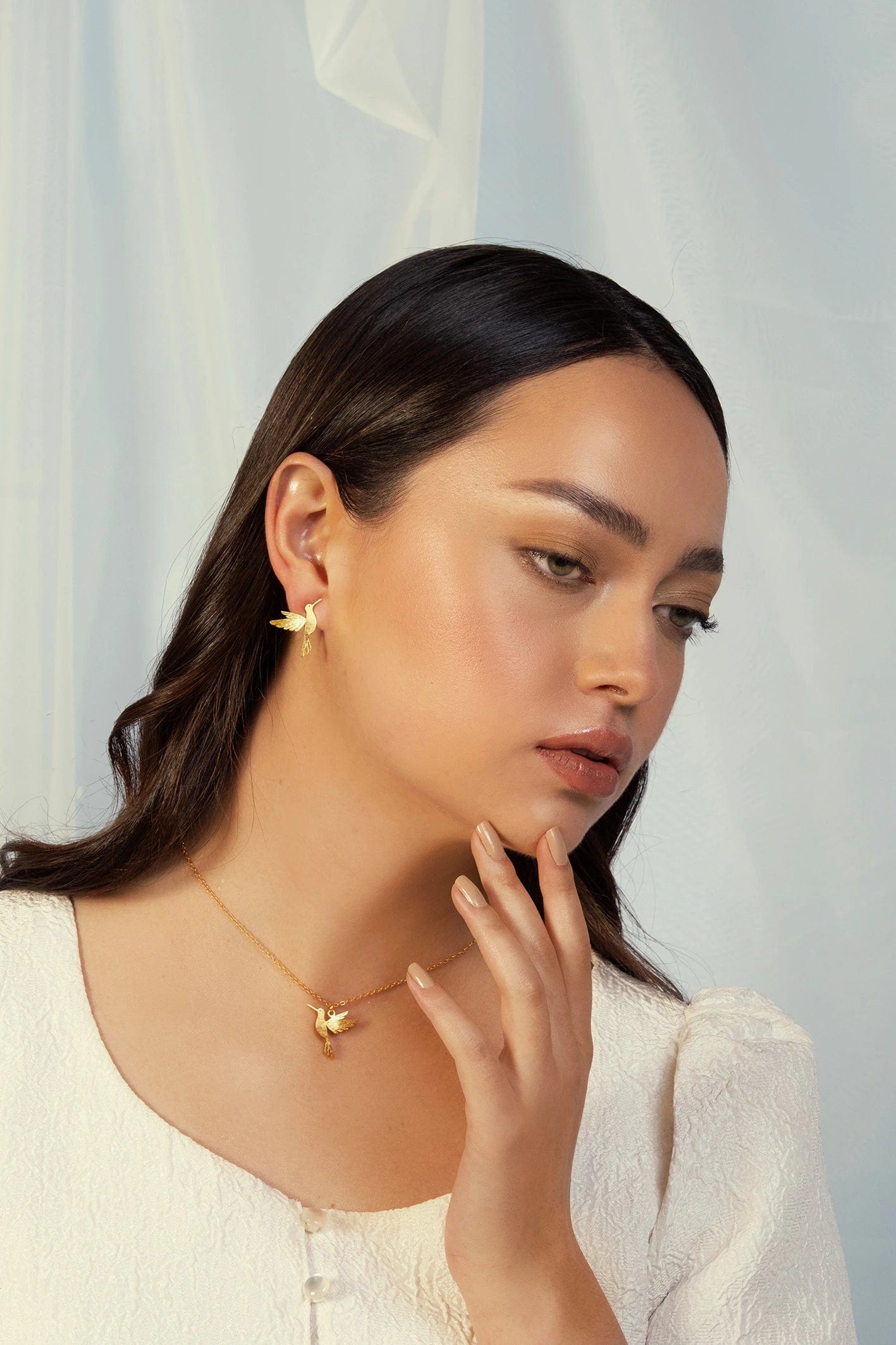 Aretes topo colibrí alas del alma - imagen 5