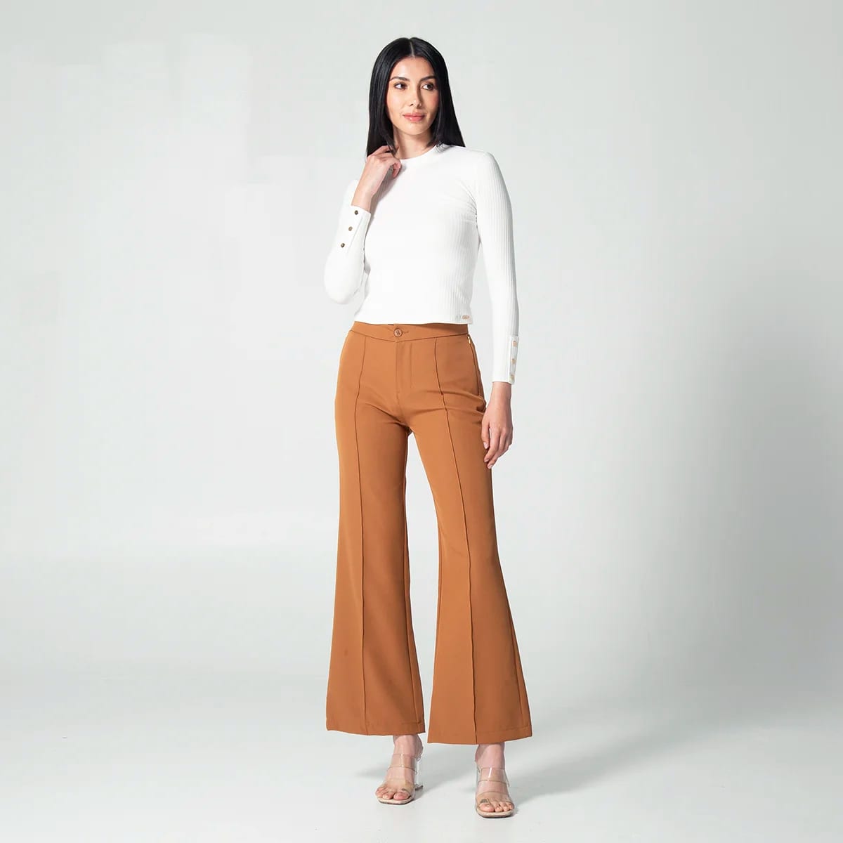 Blusa Cuello Alto Slim Amanda - imagen 2