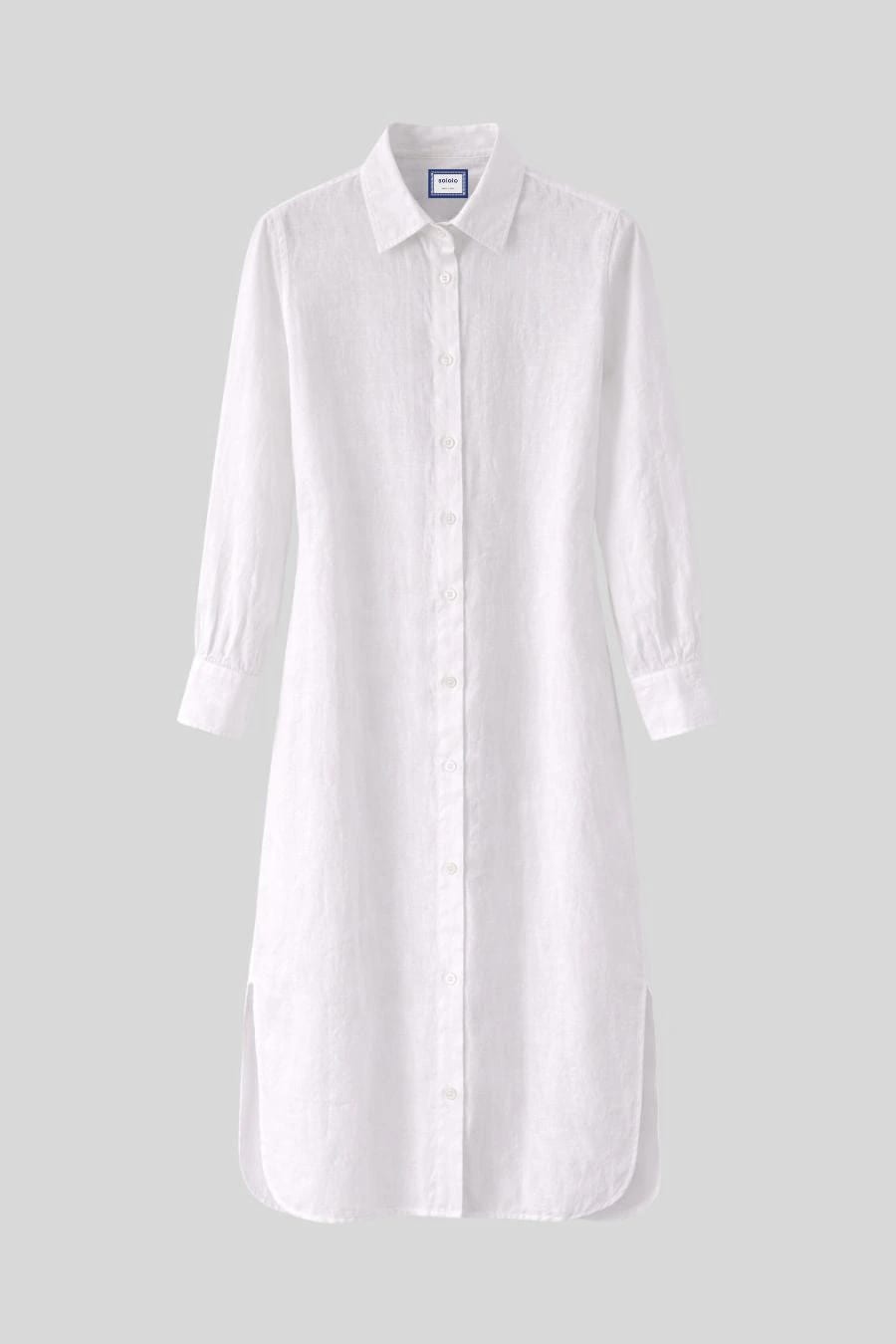 Women's dress linen martina light blue - imagen 1