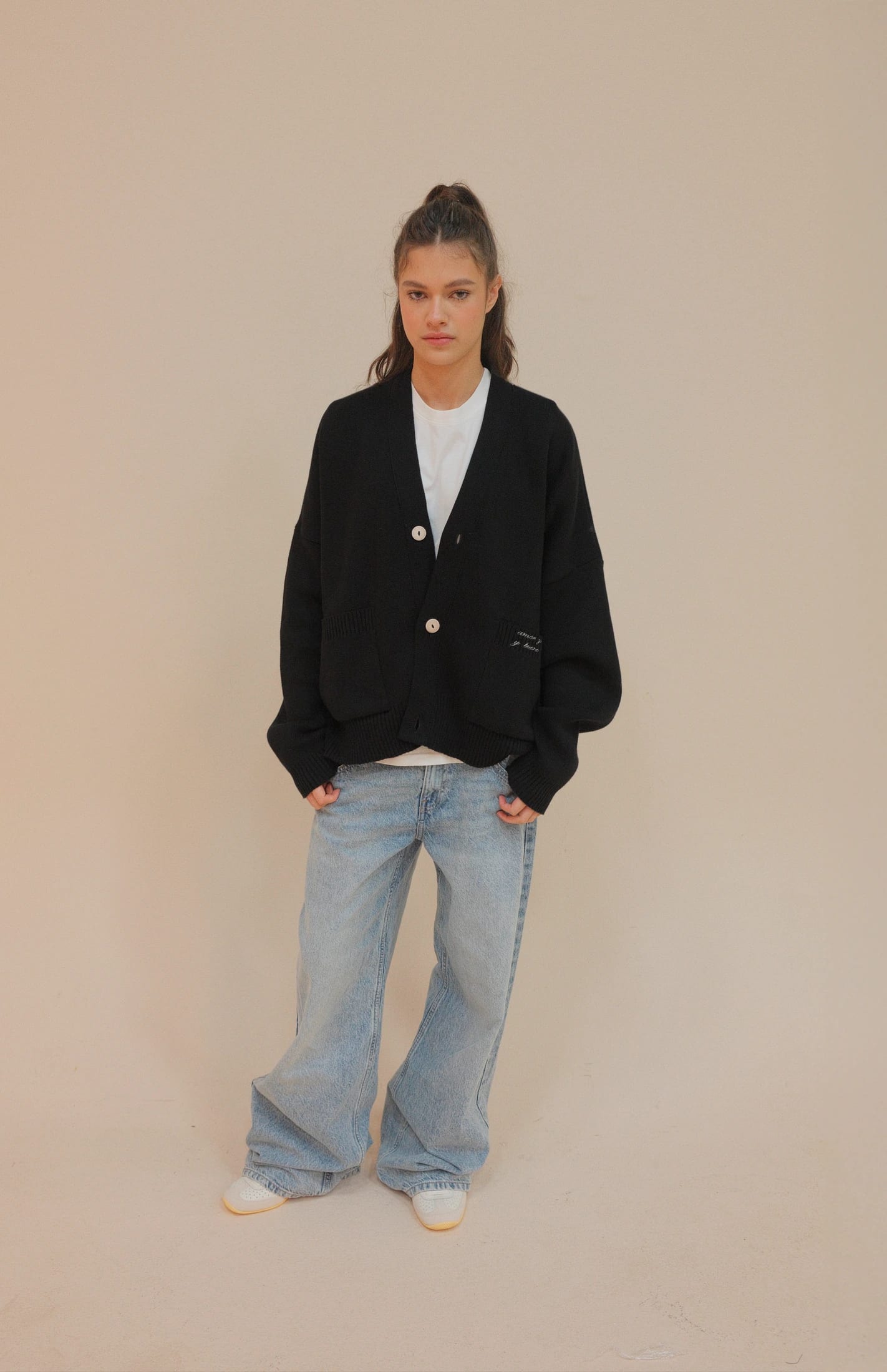 SIGNATURE CARDIGAN BLACK - imagen 3