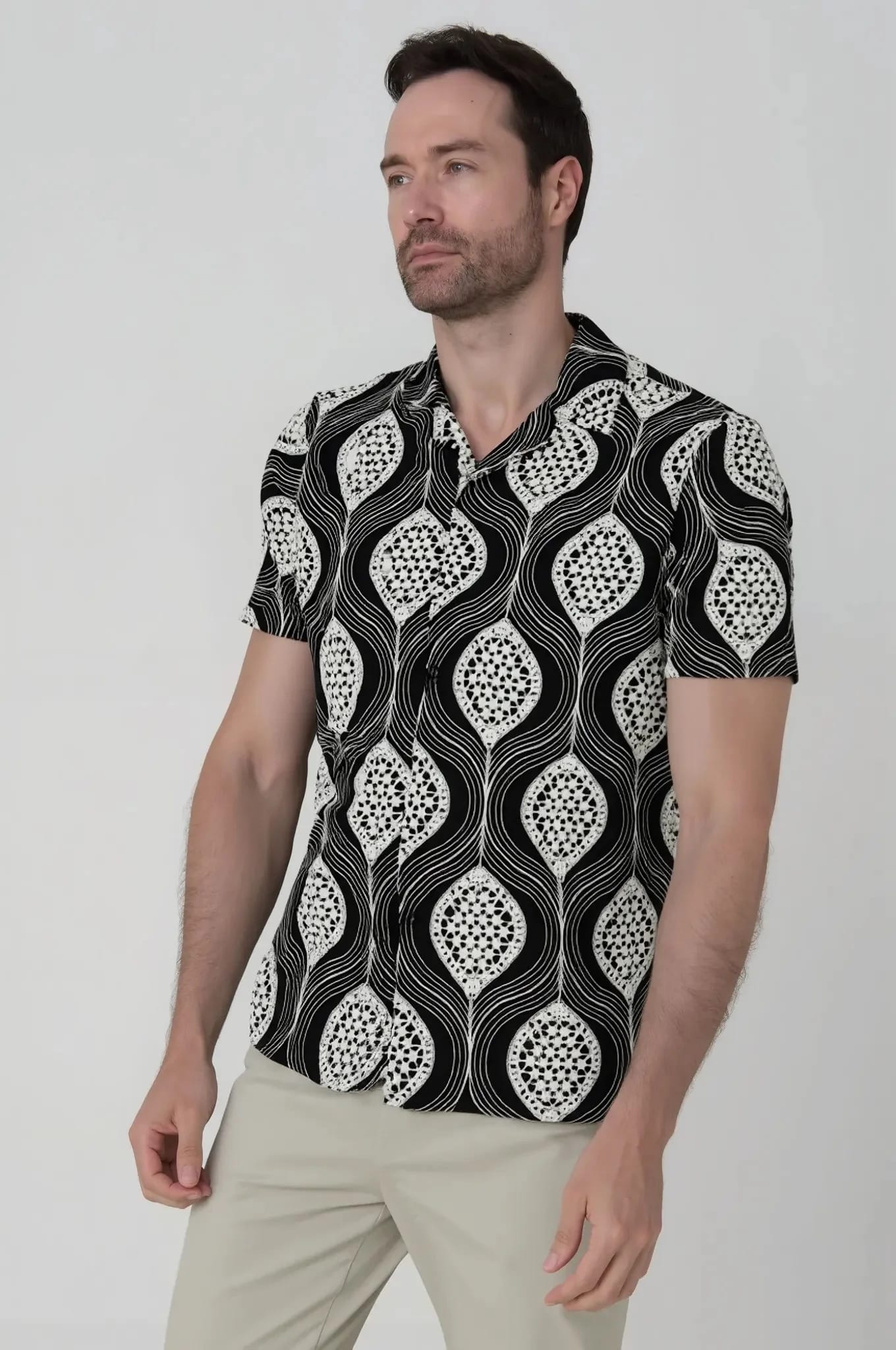 Camisa Manga Corta tejida Jon Sonen 100% algodón - imagen 2