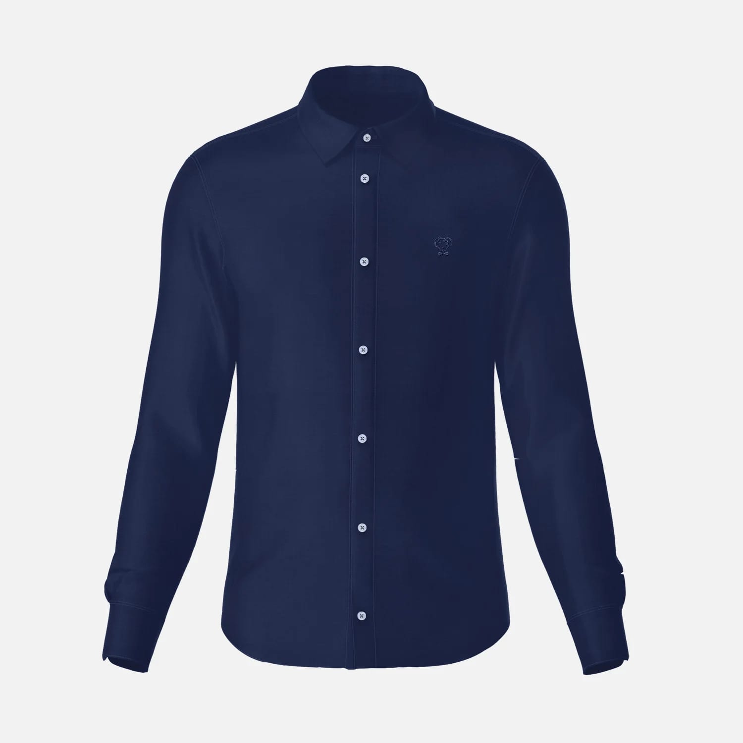 Camisa Performance Antiarrugas Azul Oscuro - imagen 14