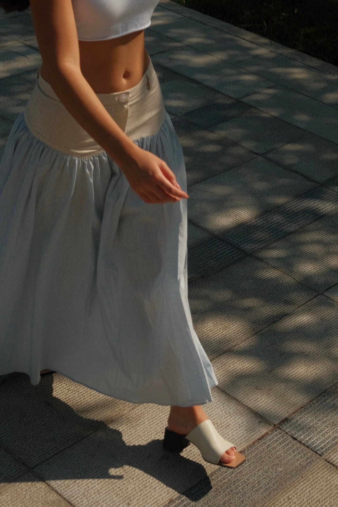 SAND STRIPE SKIRT (SKY) - imagen 2