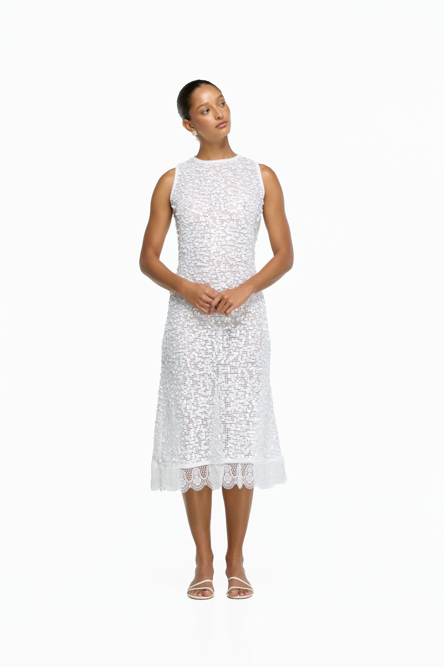 JULIA MIDI DRESS WHITE - imagen 2