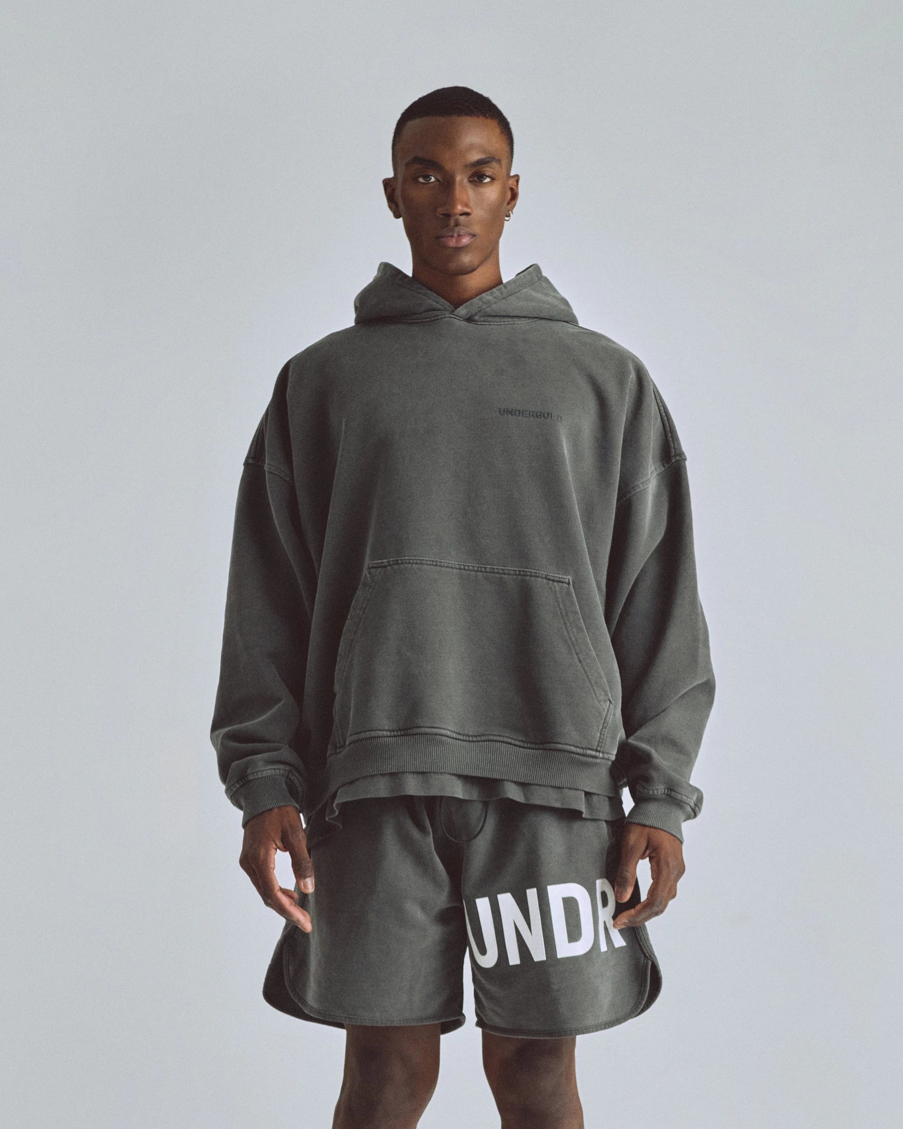 Line Logo Hoodie Vintage Gray - imagen 2