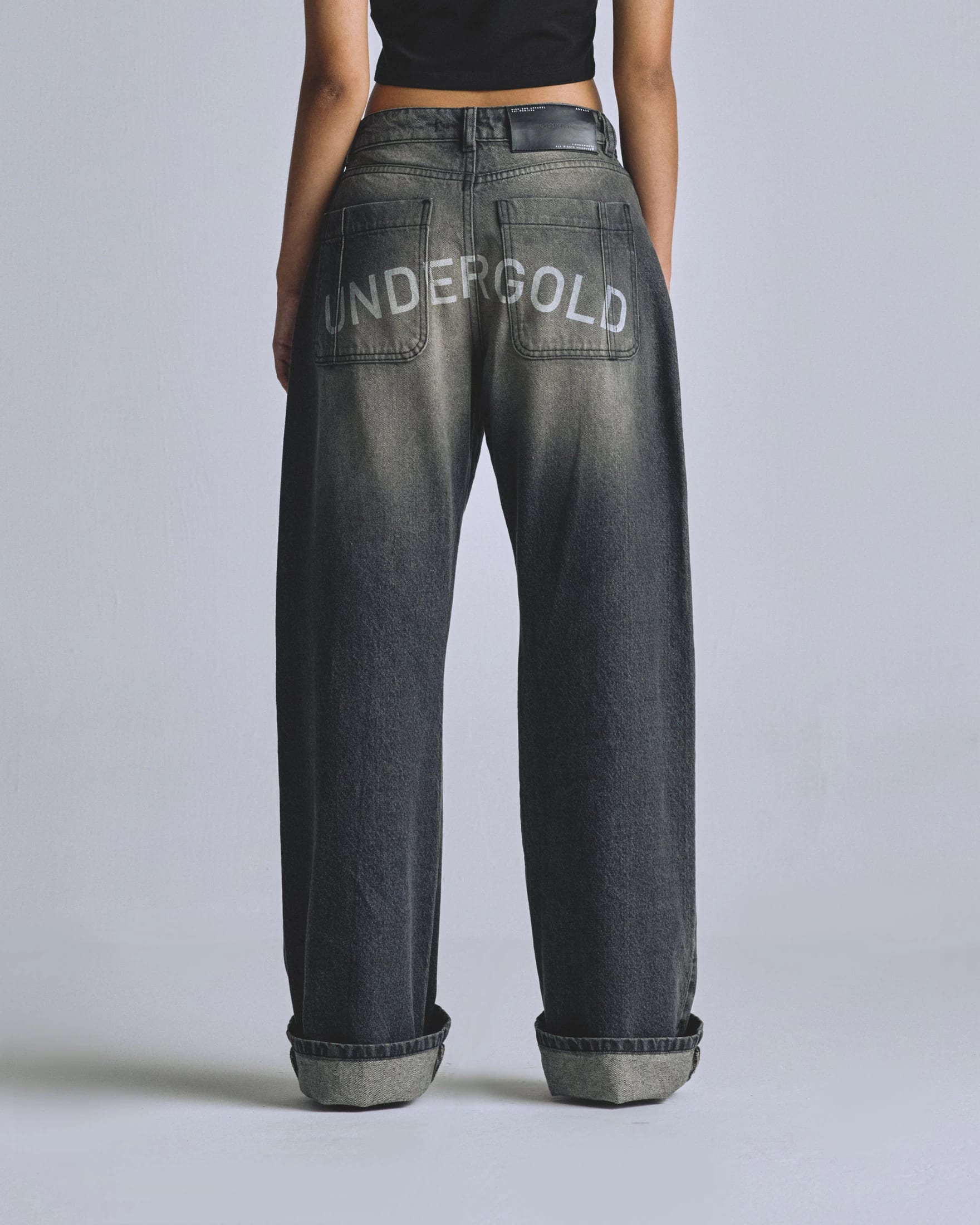 W Basics Undergold Wide Jean Dirty Black - imagen 7