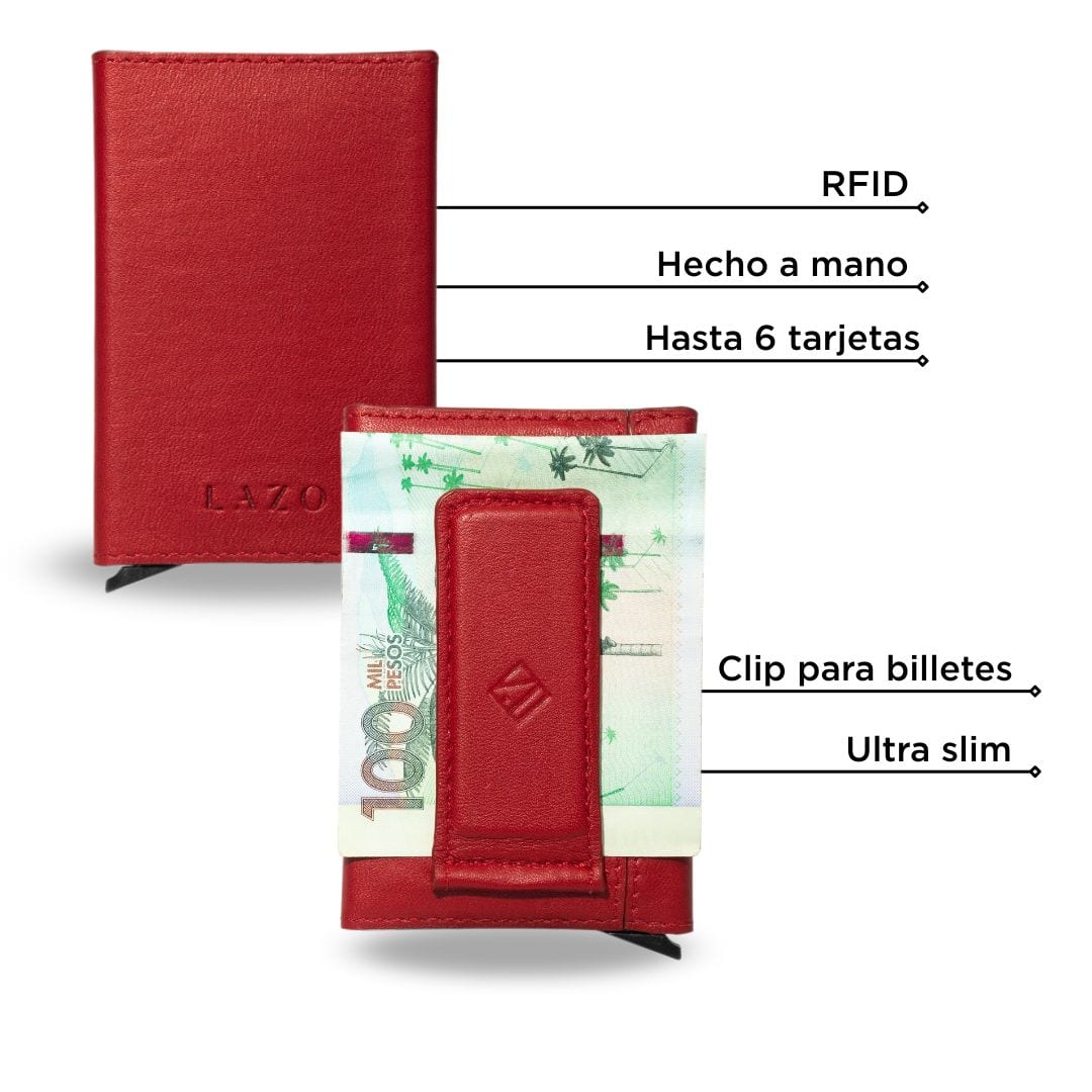 BILLETERA ONE CLICK ROJA - imagen 4