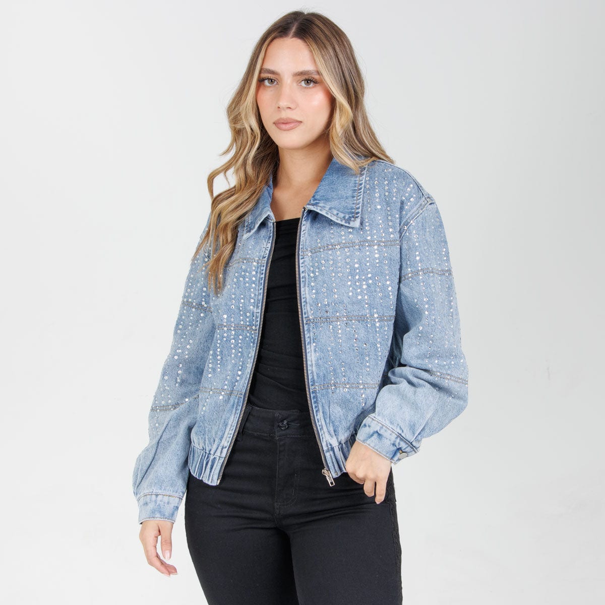 Chaqueta Denim brillos GY6513 - imagen 1