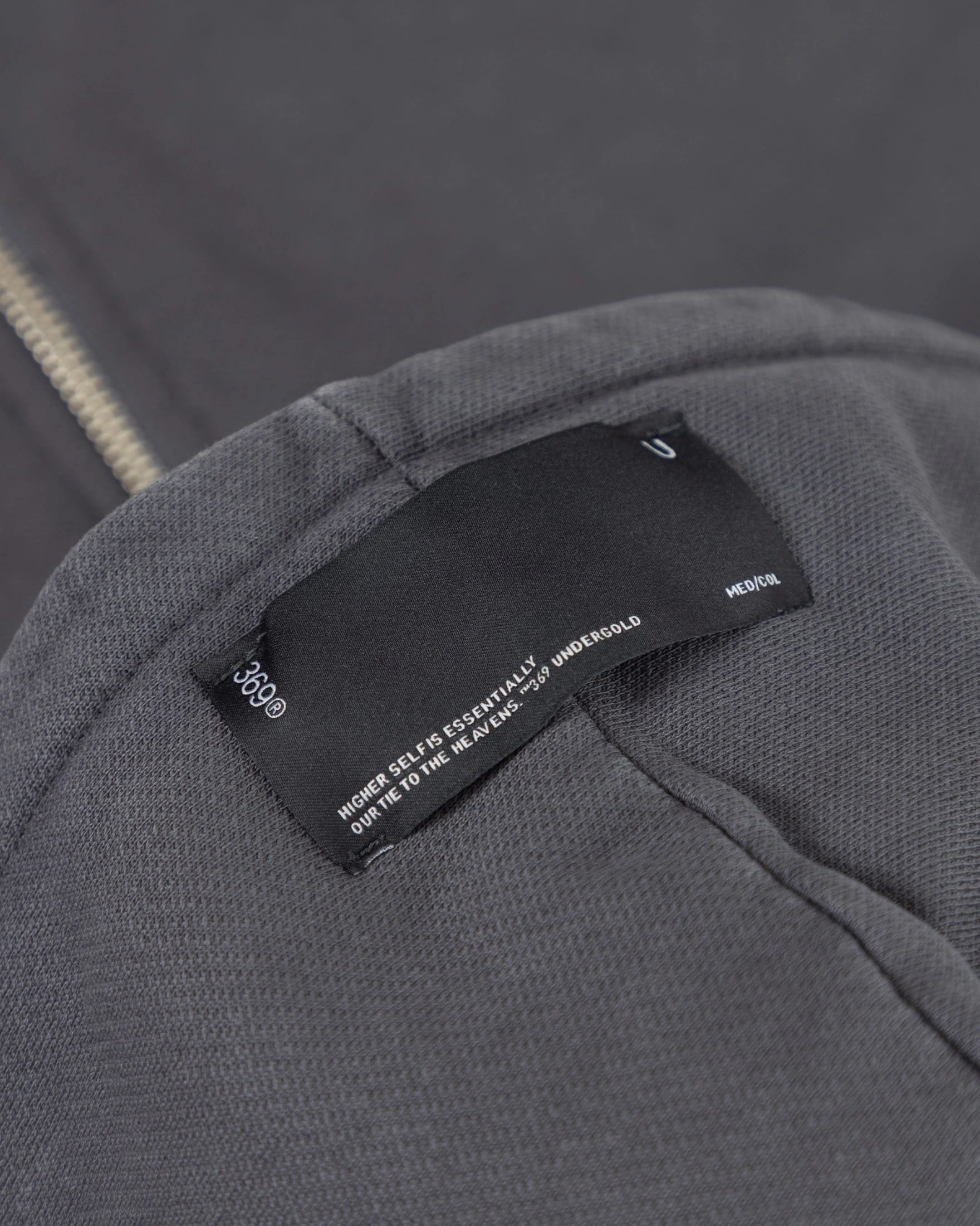Line Basic Slim Fit Zip Up Cropped Hoodie Dark Gray - imagen 6