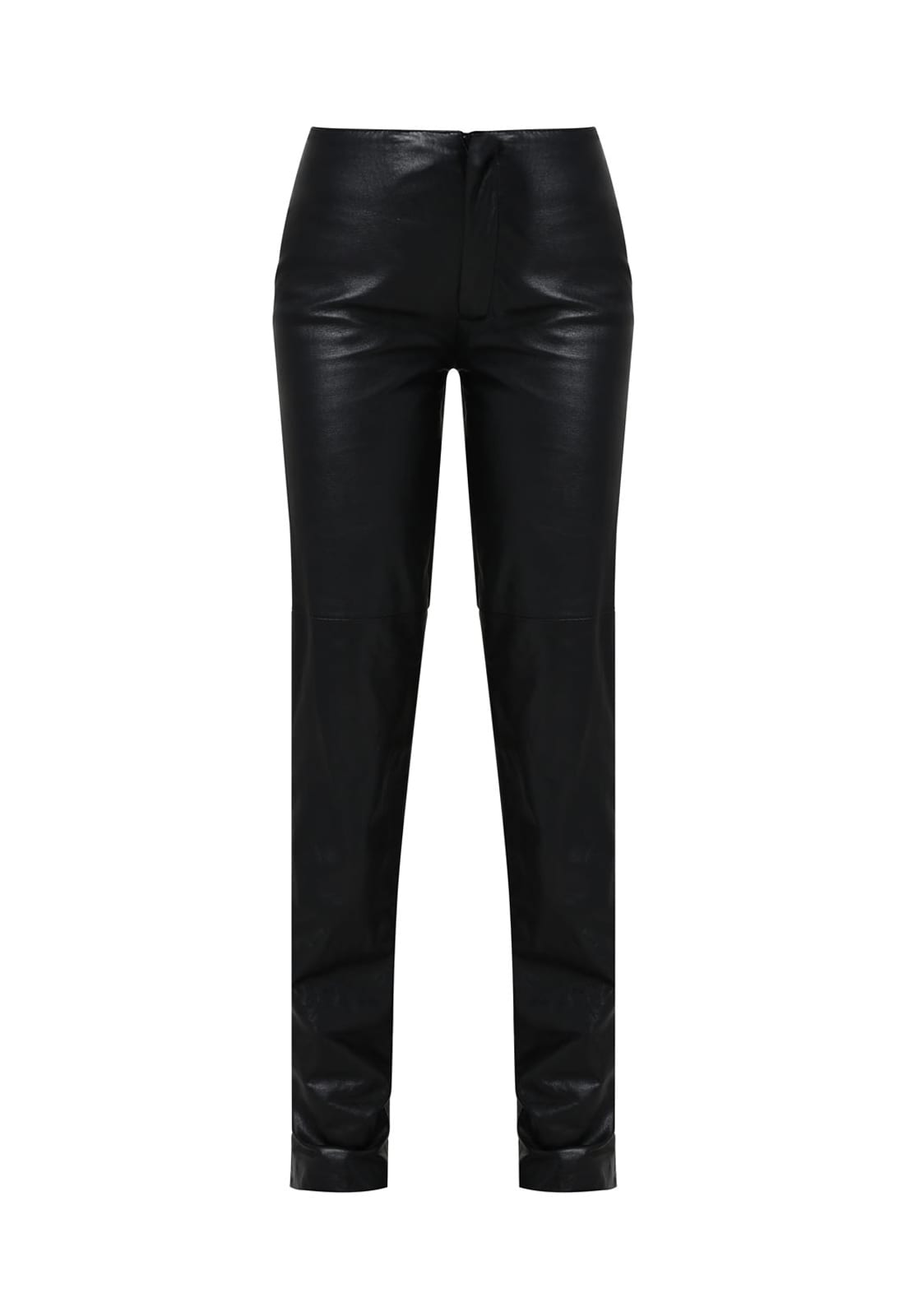 LEATHER LOW RISE TROUSERS - imagen 6