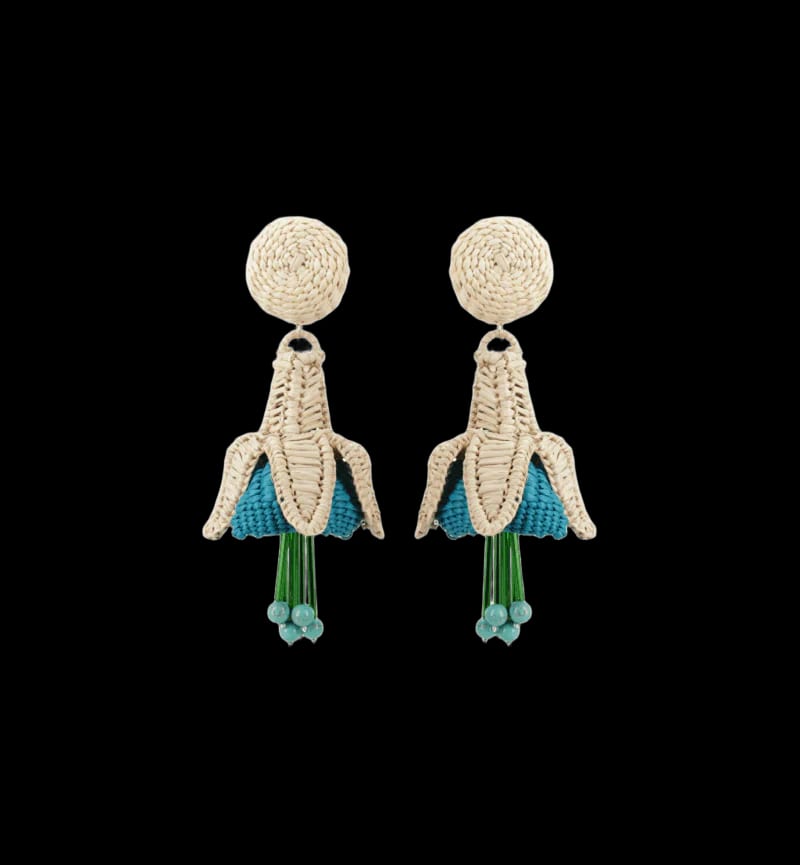 FUCHSIA BLUE EARRINGS - imagen 1
