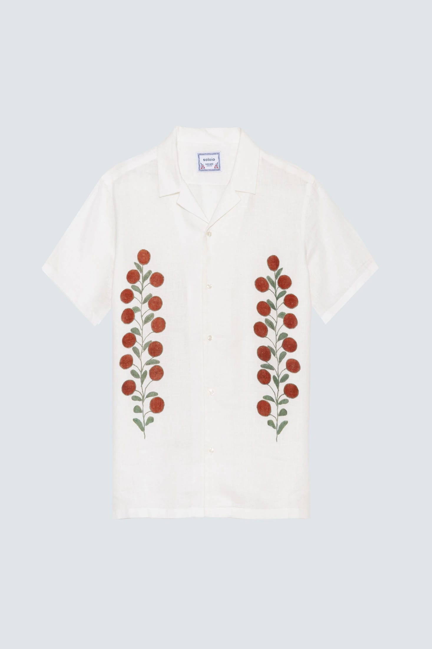 Men's linen shirt red mirzo - imagen 1