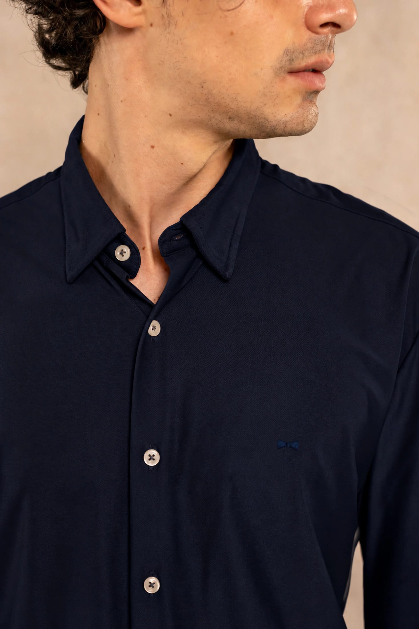 Camisa Performance Oxford Azul Oscuro - imagen 4