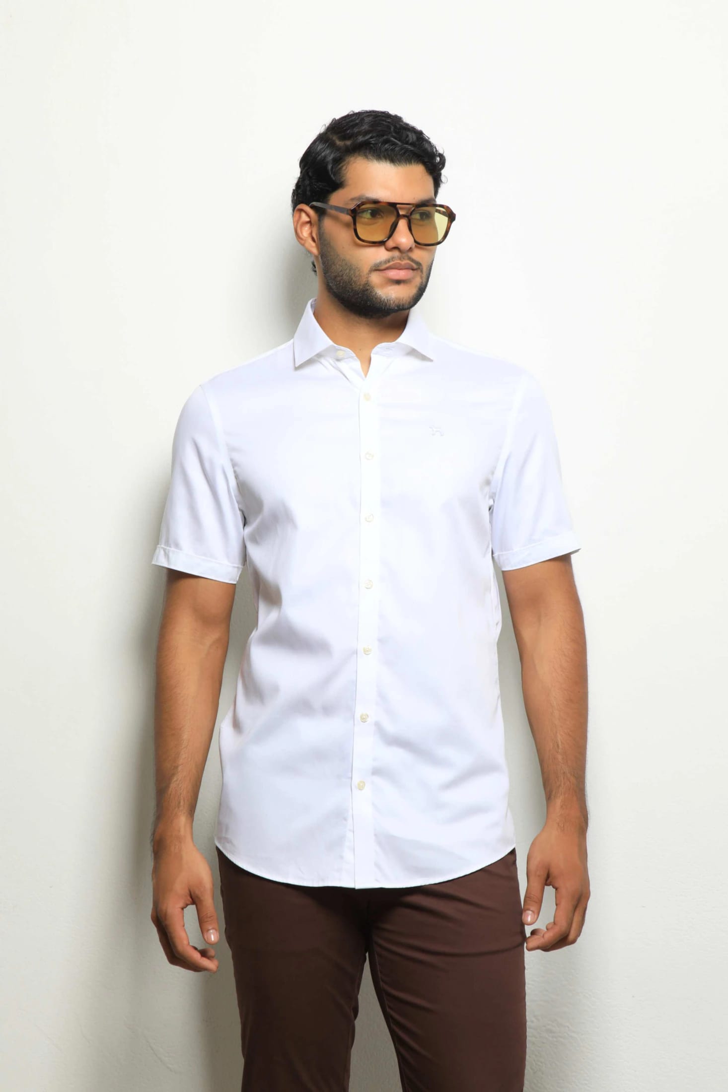 Camisa Manga Corta Blanco/Satin - imagen 4