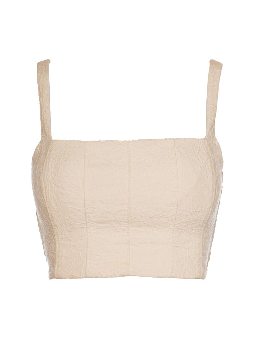 Maaji Ivory Emboss Fira Crop Top - imagen 6