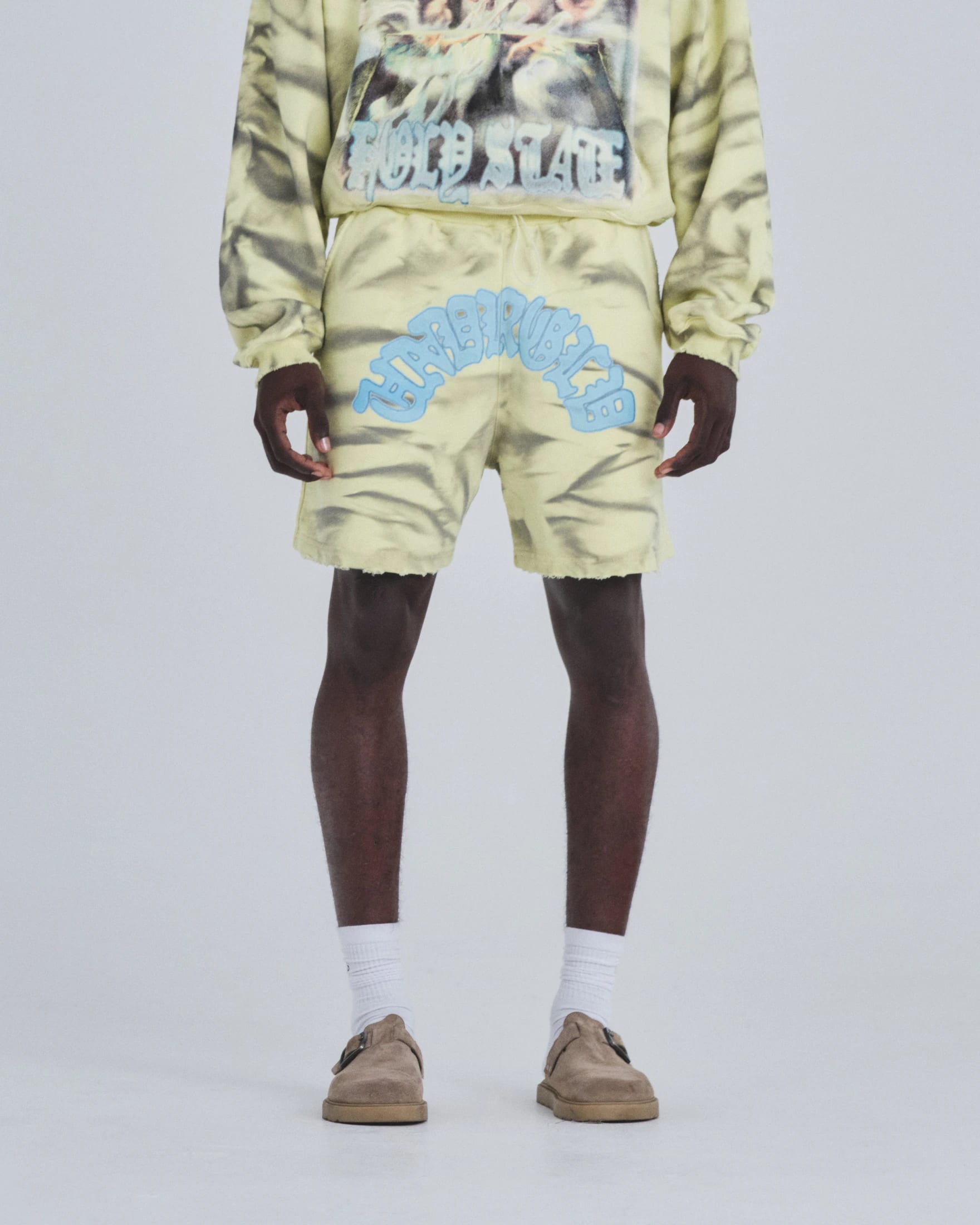 Holy State UNDRGLD Destroyed Short Aged Yellow - imagen 2