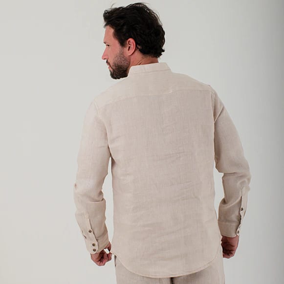 CAMISA ML 100% LINO CUELLO NERU HOMBRE - imagen 4