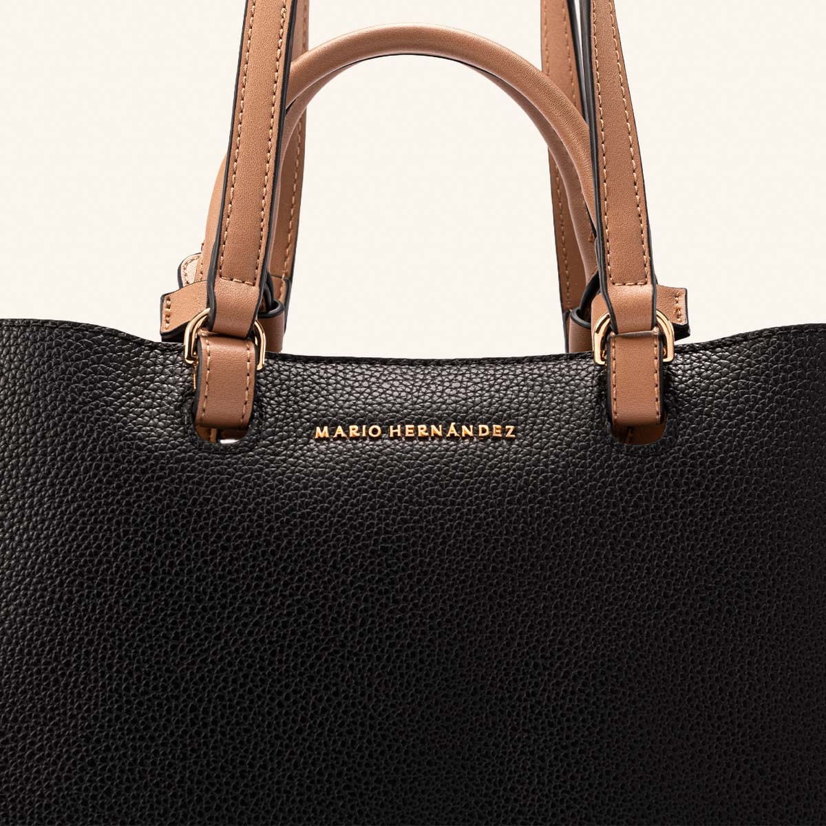 Bolso De Mano Tala Negro Terracota - imagen 5