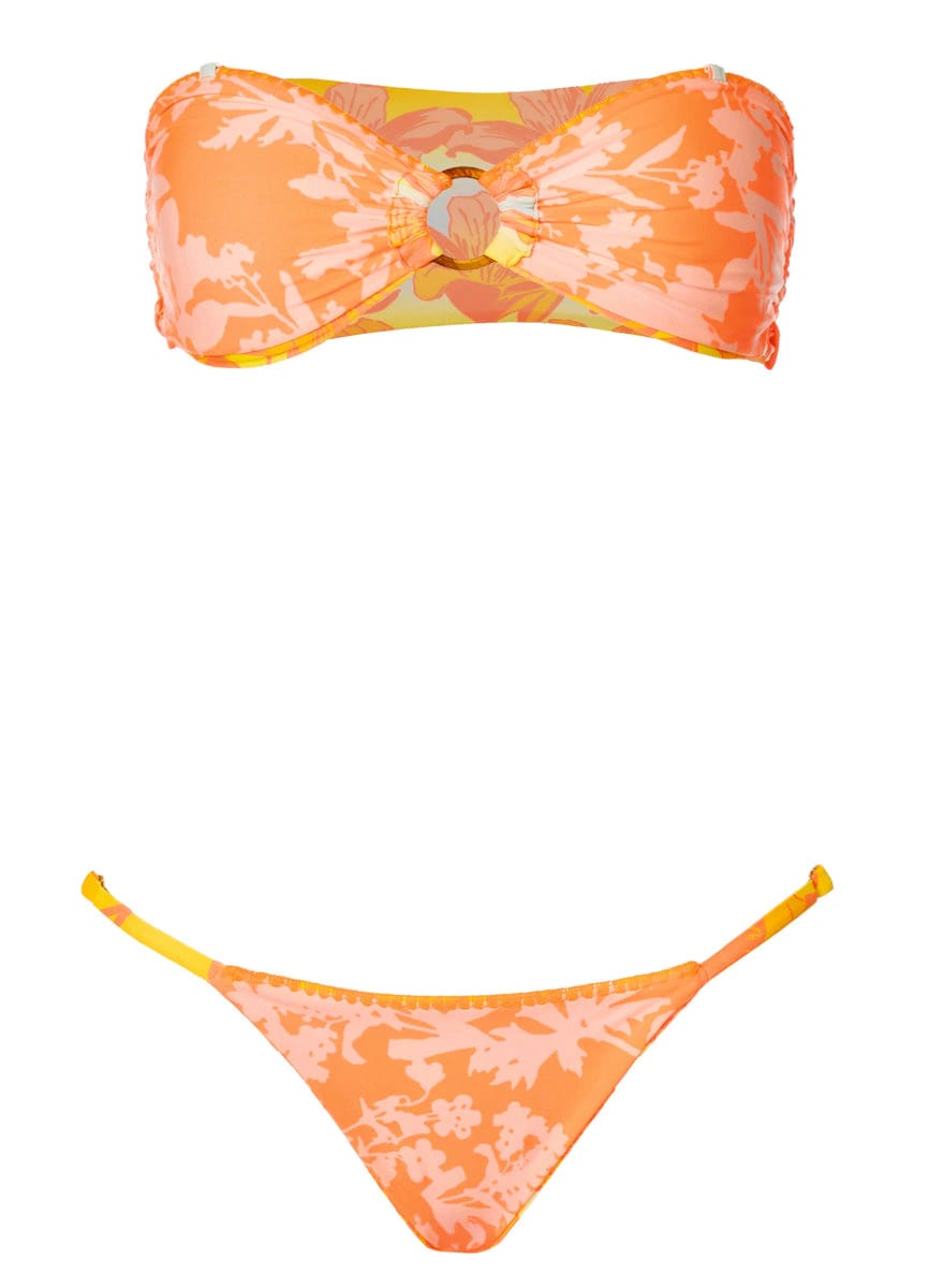 Maaji Golden Lily Flash Low Rise Single Strap Bikini Bottom - imagen 6