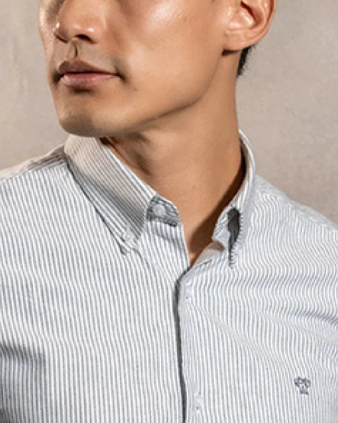 Camisa Antimanchas Oxford Rayas Dark Grey Cornell - imagen 2